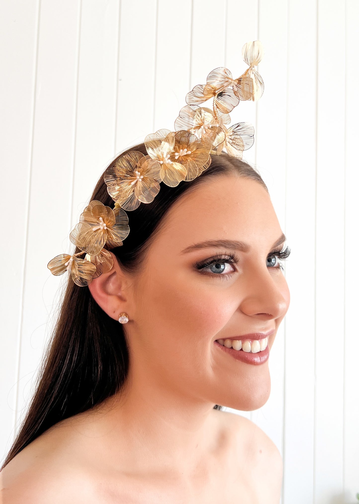 “Jasmine" Side Crown - Yellow Gold