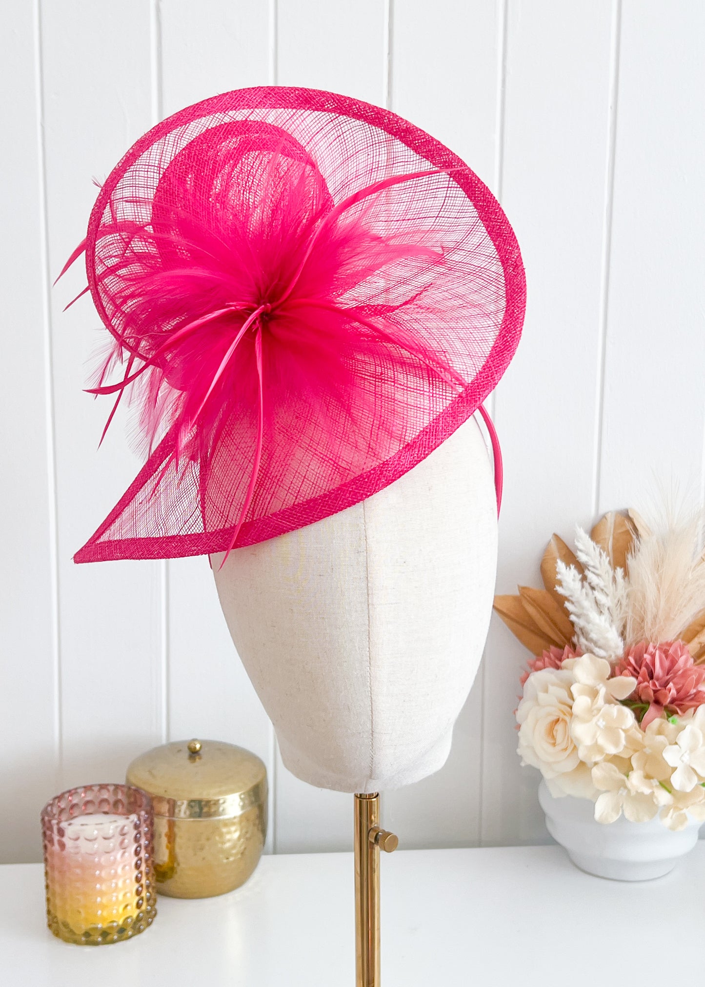 "Valerie" Fascinator - Fuscia Pink Fascinator