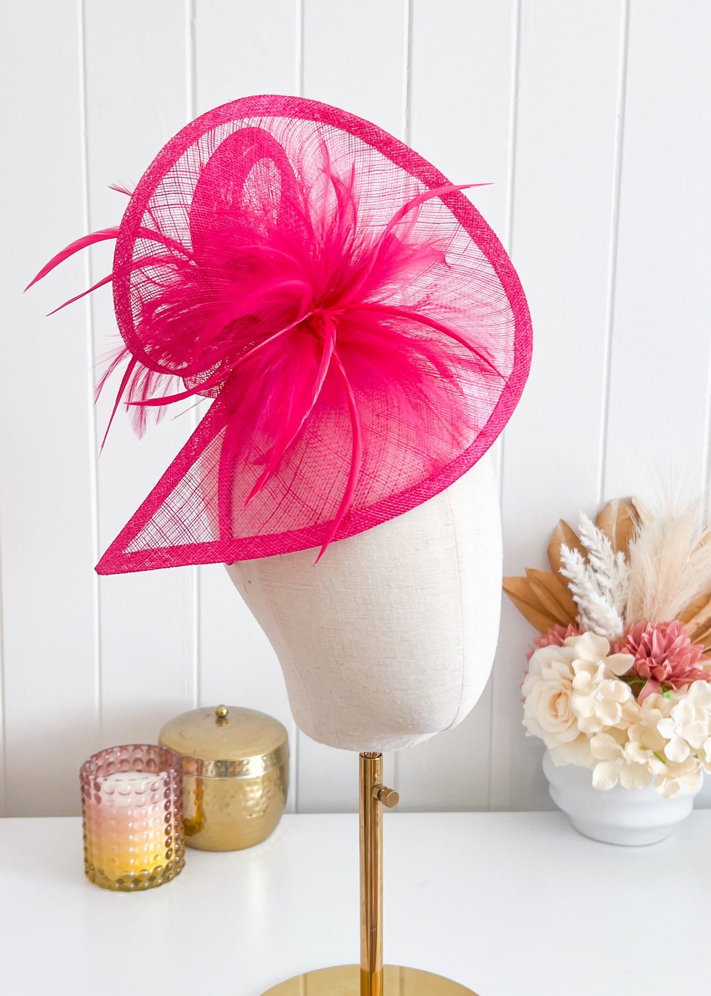 "Valerie" Fascinator - Fuscia Pink Fascinator