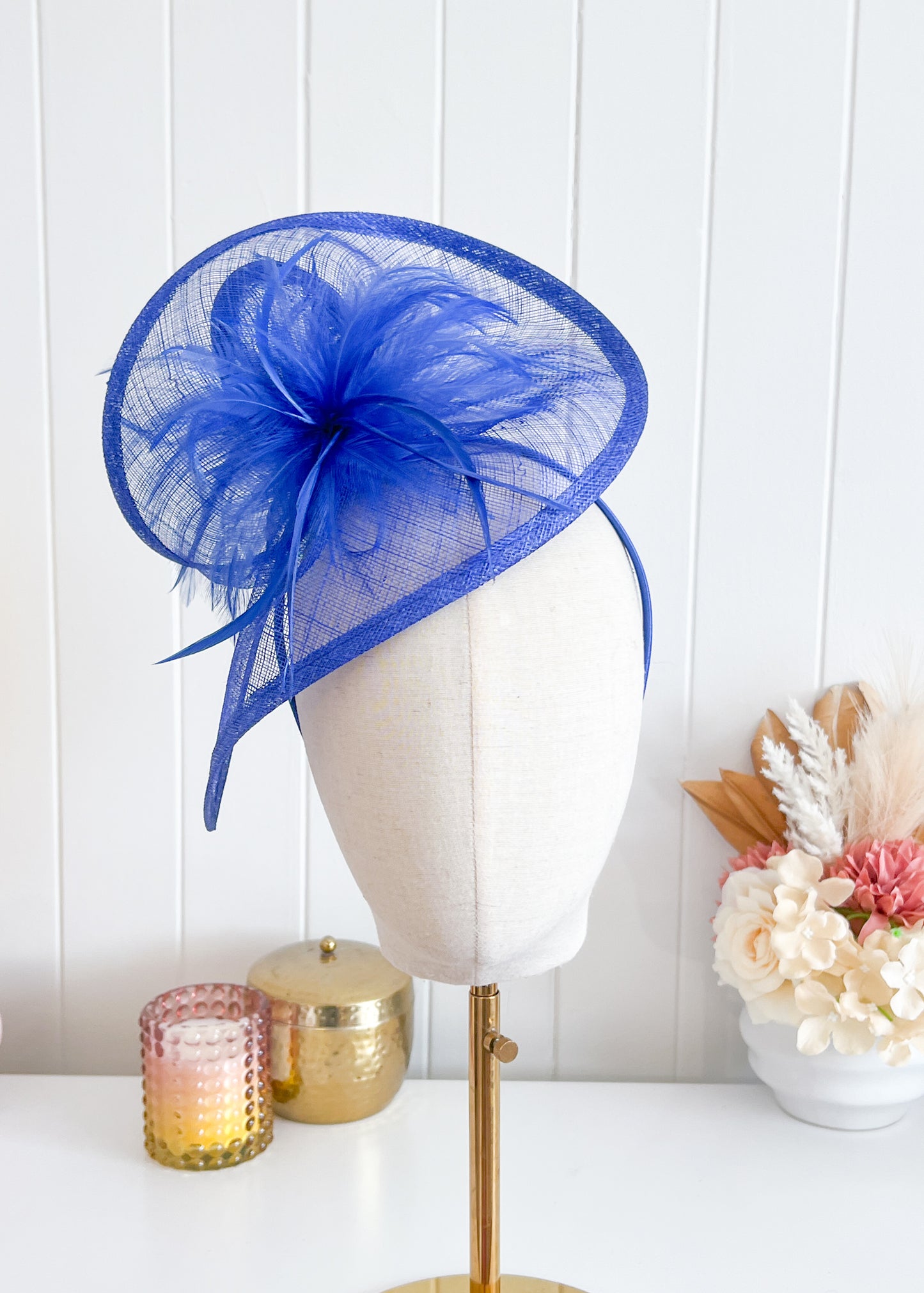 "Valerie" Blue Fascinator