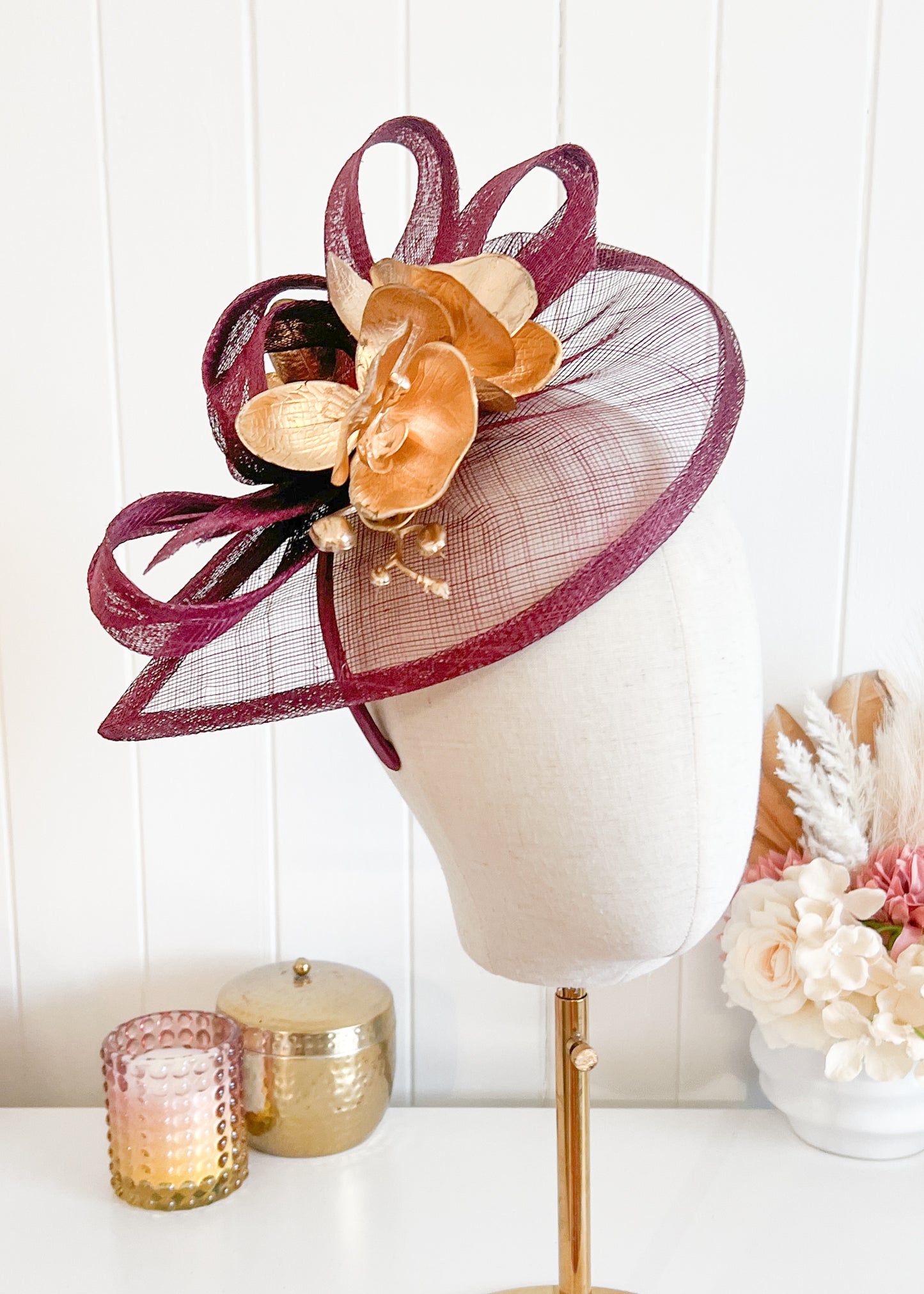 “Bronwyn" Burgandy & Gold