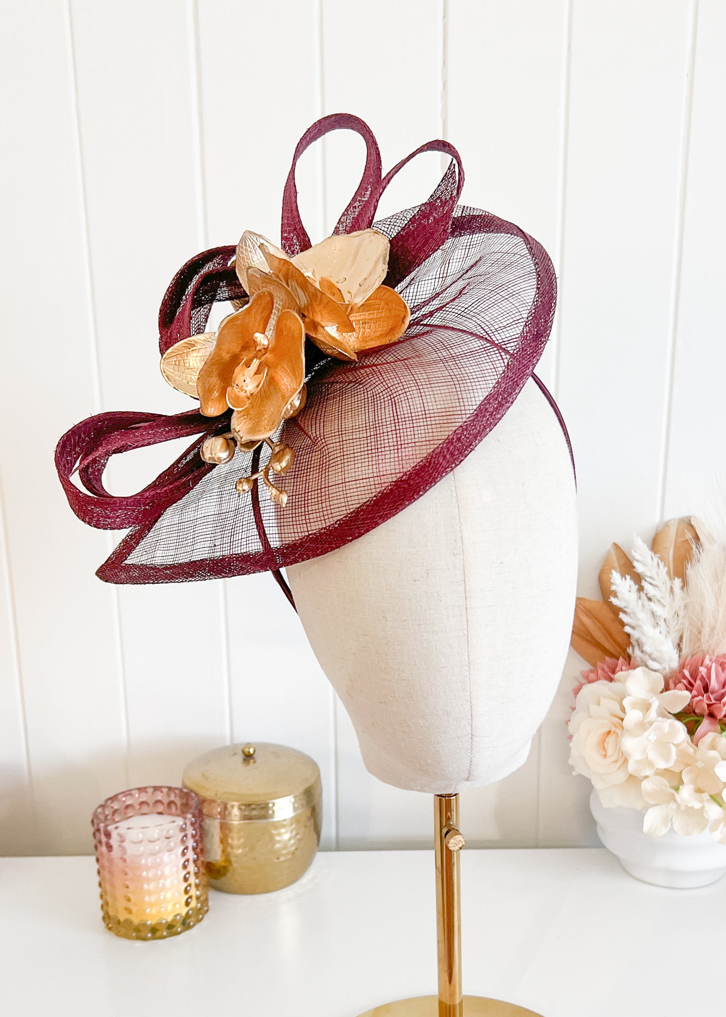 “Bronwyn" Burgandy & Gold