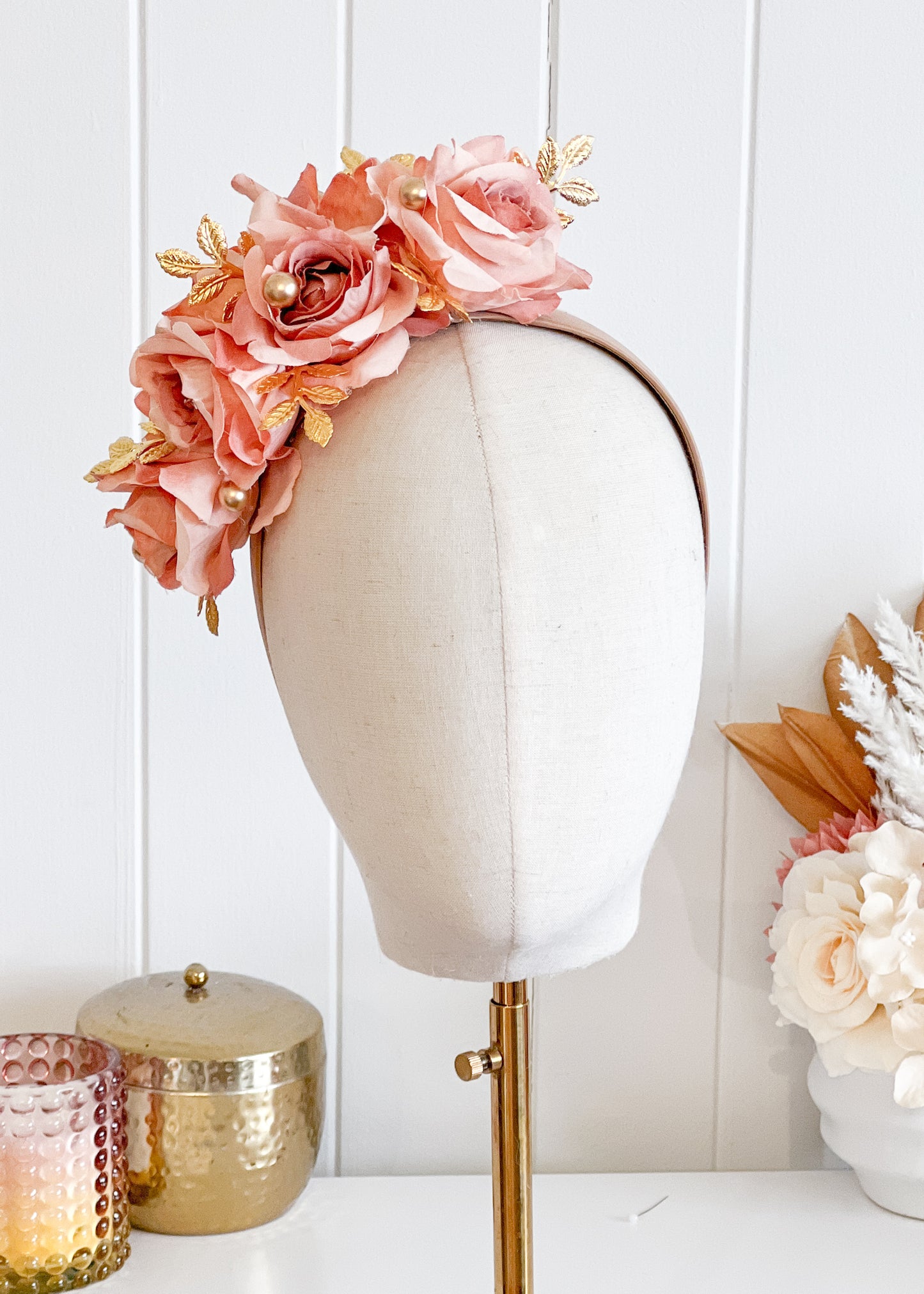 "Lucia" Crown - Dusty Pink
