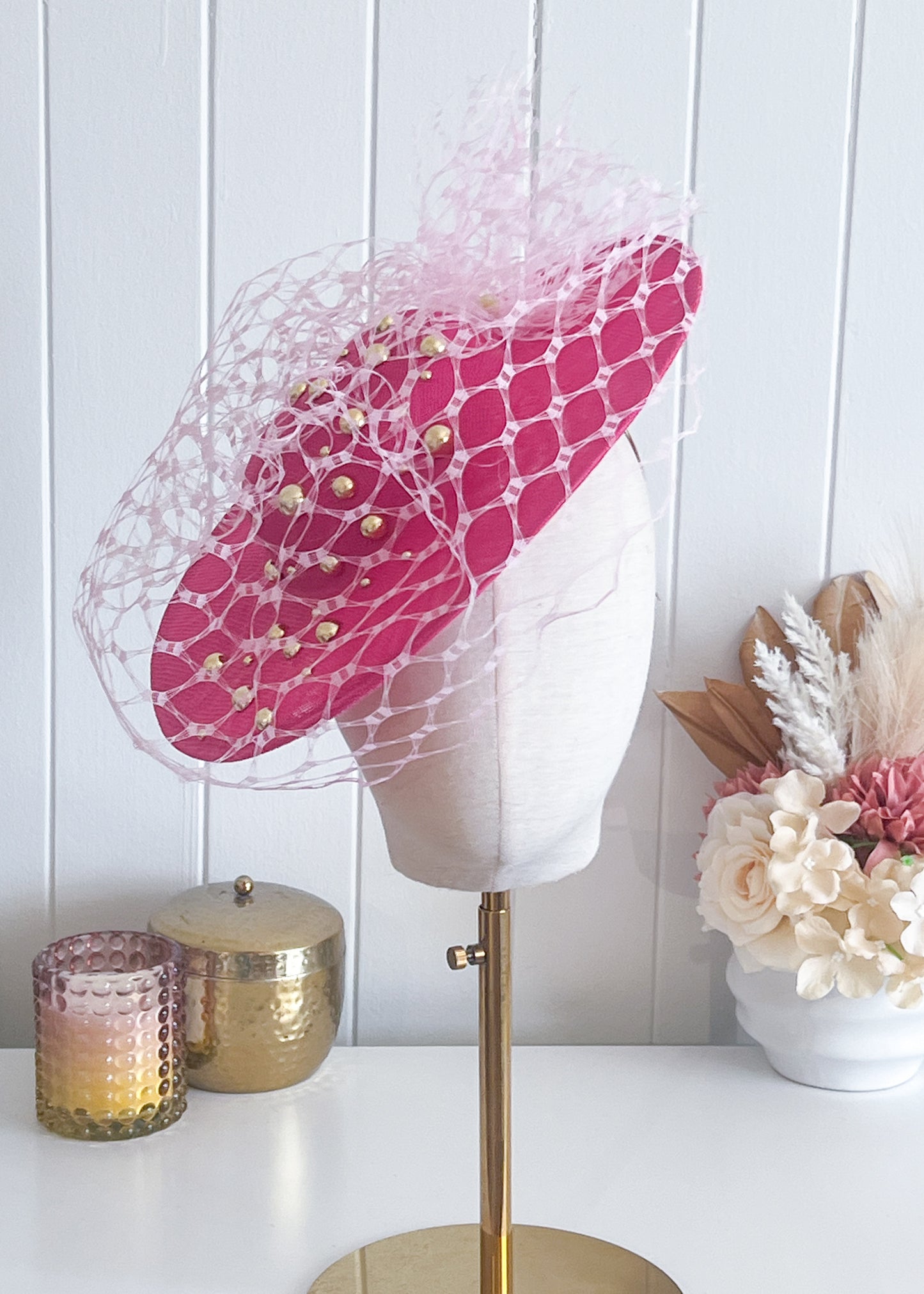 "Boater" - Pink