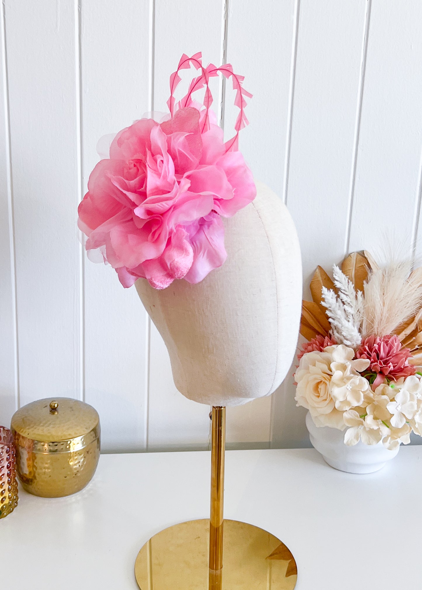 "Mary-Ellen" - Pink Fascinator (Petite Collection)