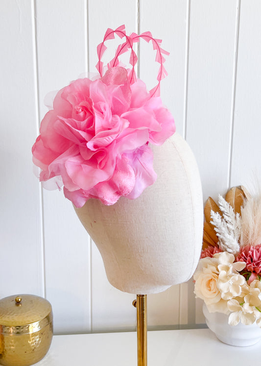 "Mary-Ellen" - Pink Fascinator (Petite Collection)