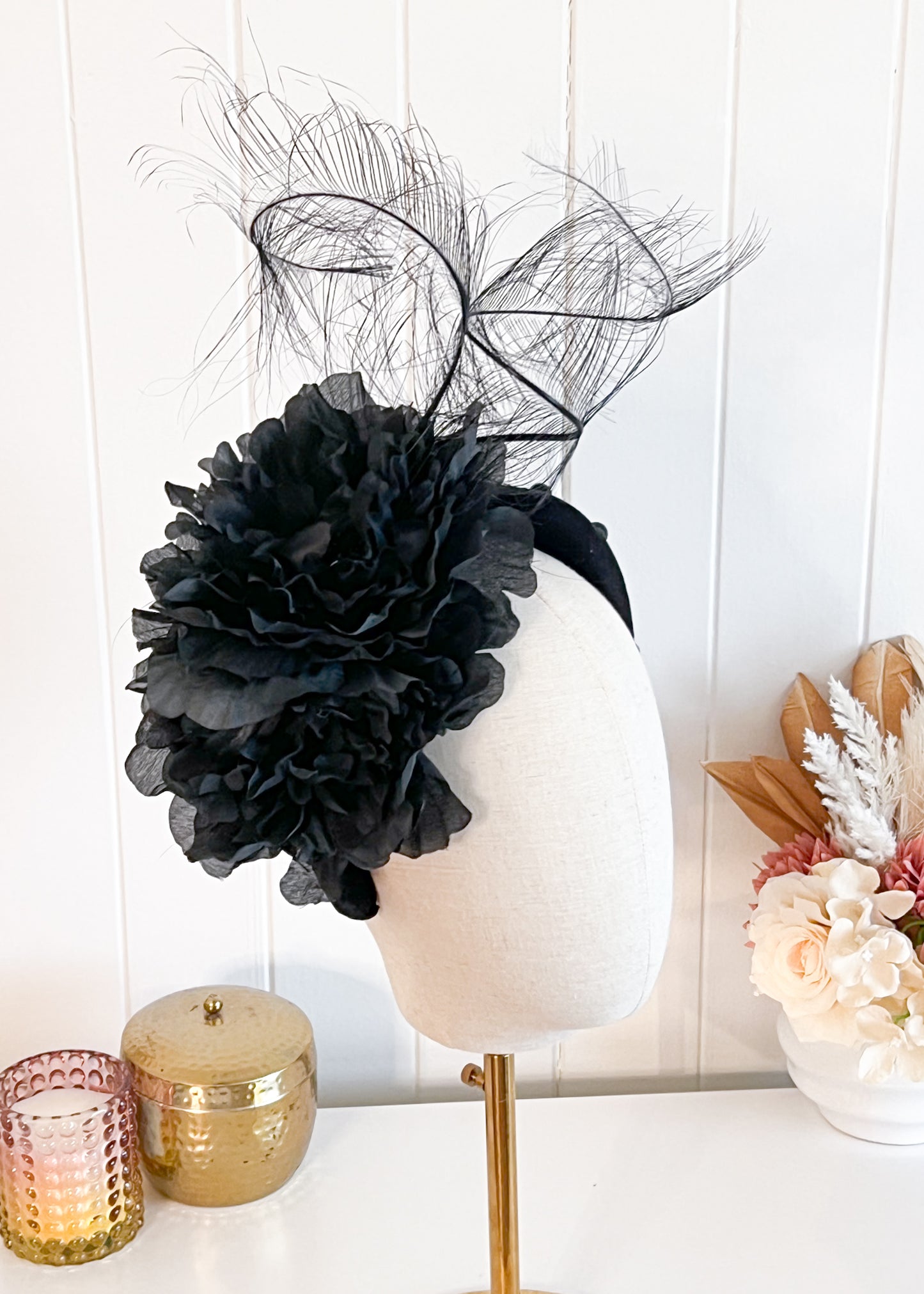 "Marguarita" Black Fascinator