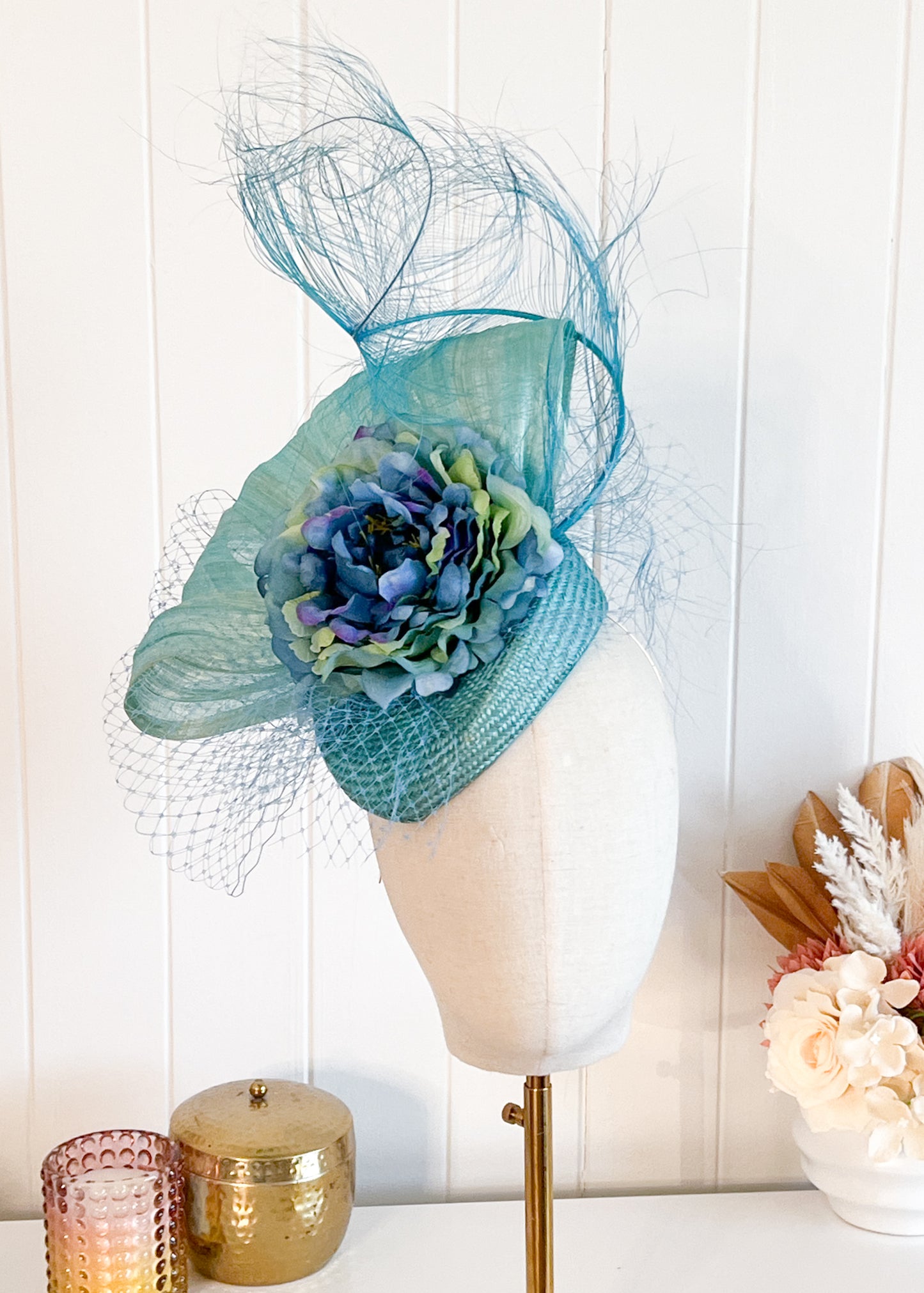 "Irina" Blue Fascinator