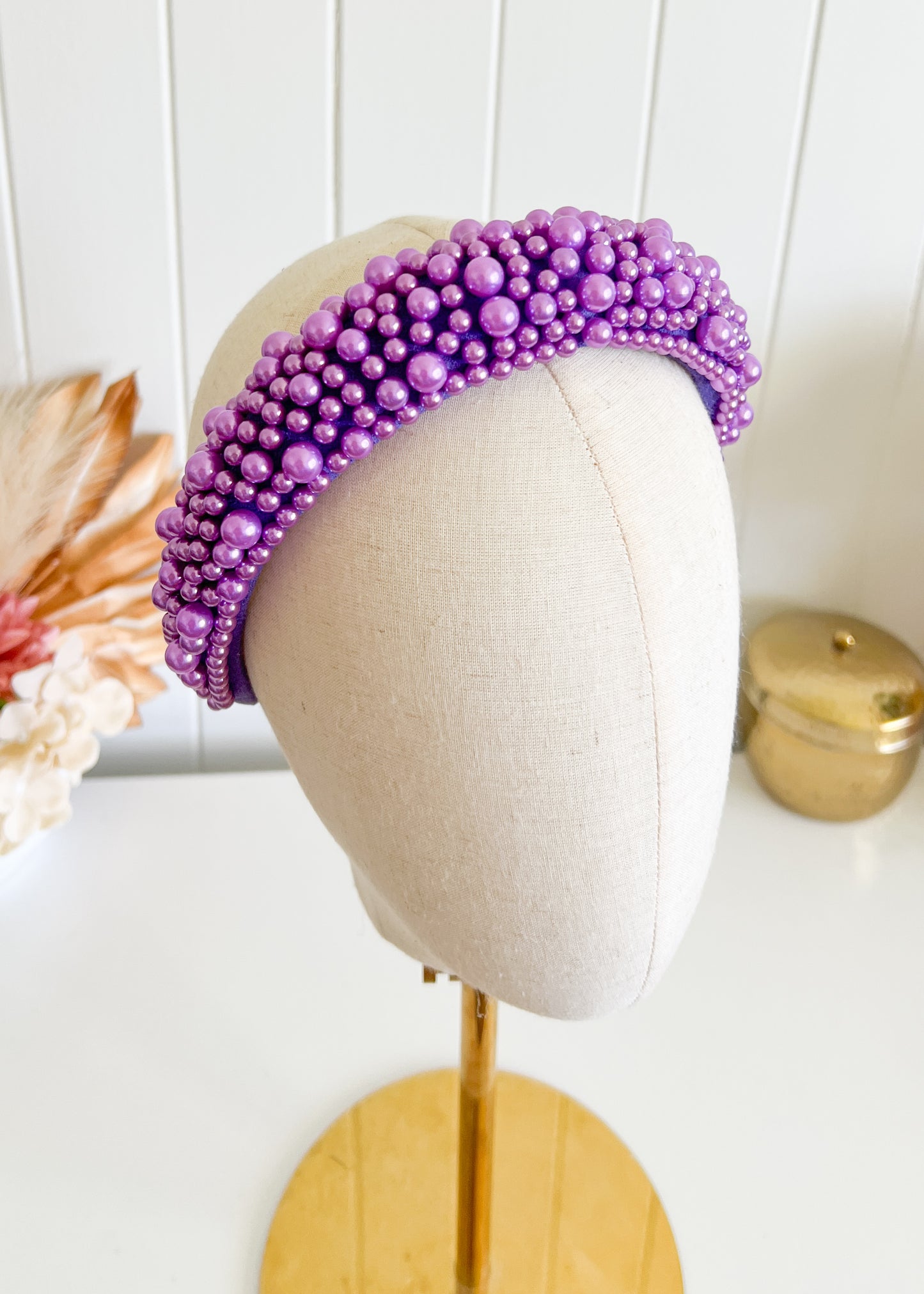 "Kirraly" Beaded Headband - Purple