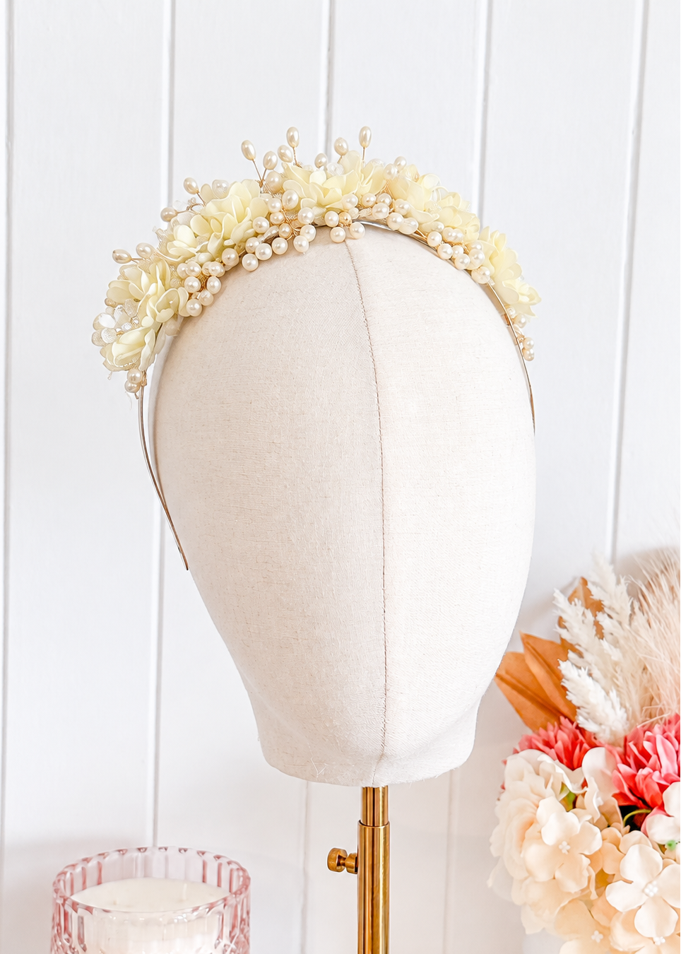 "Floral Pearl Crown"