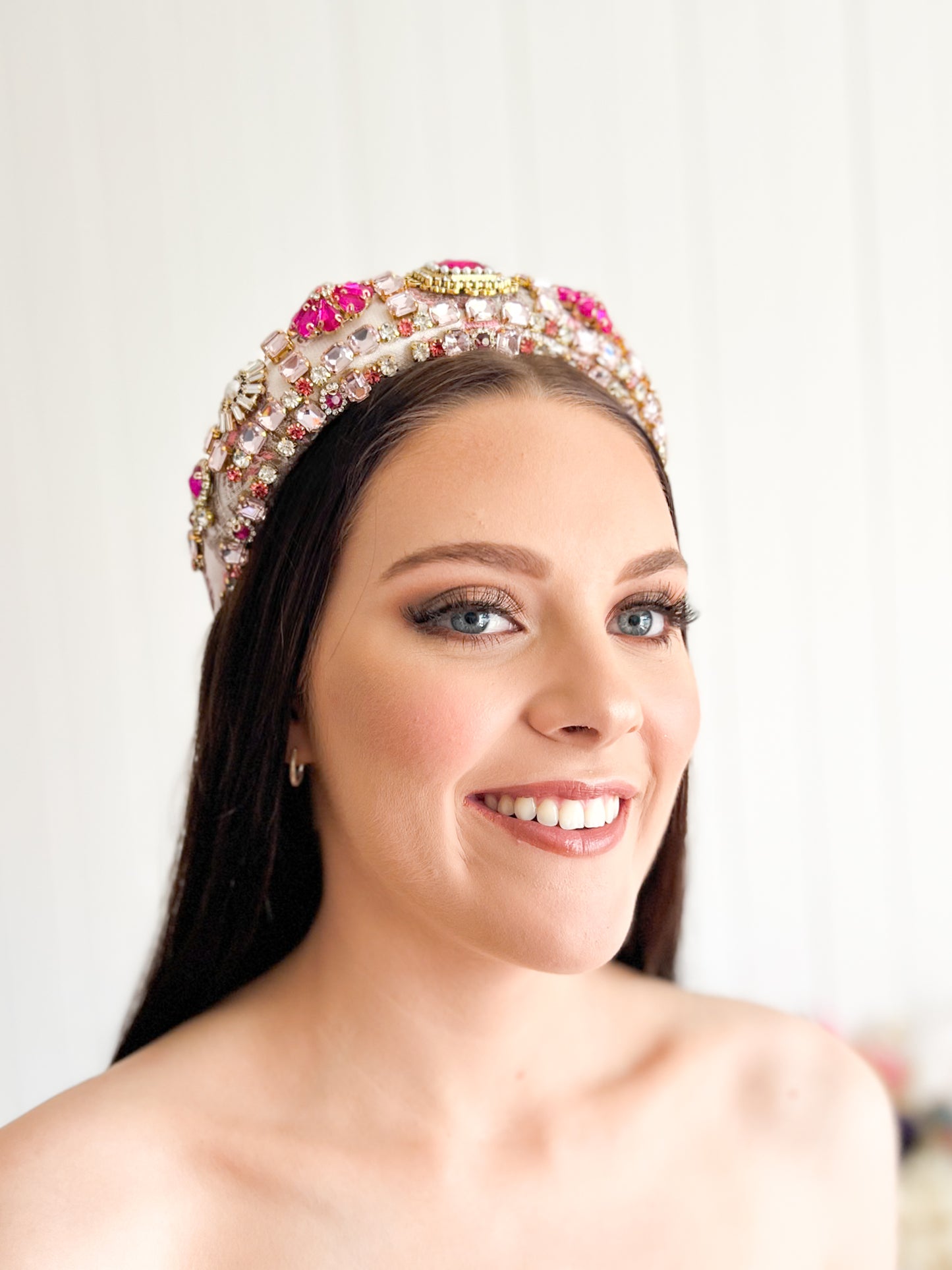 "Regal" Pink - Jewelled Headband