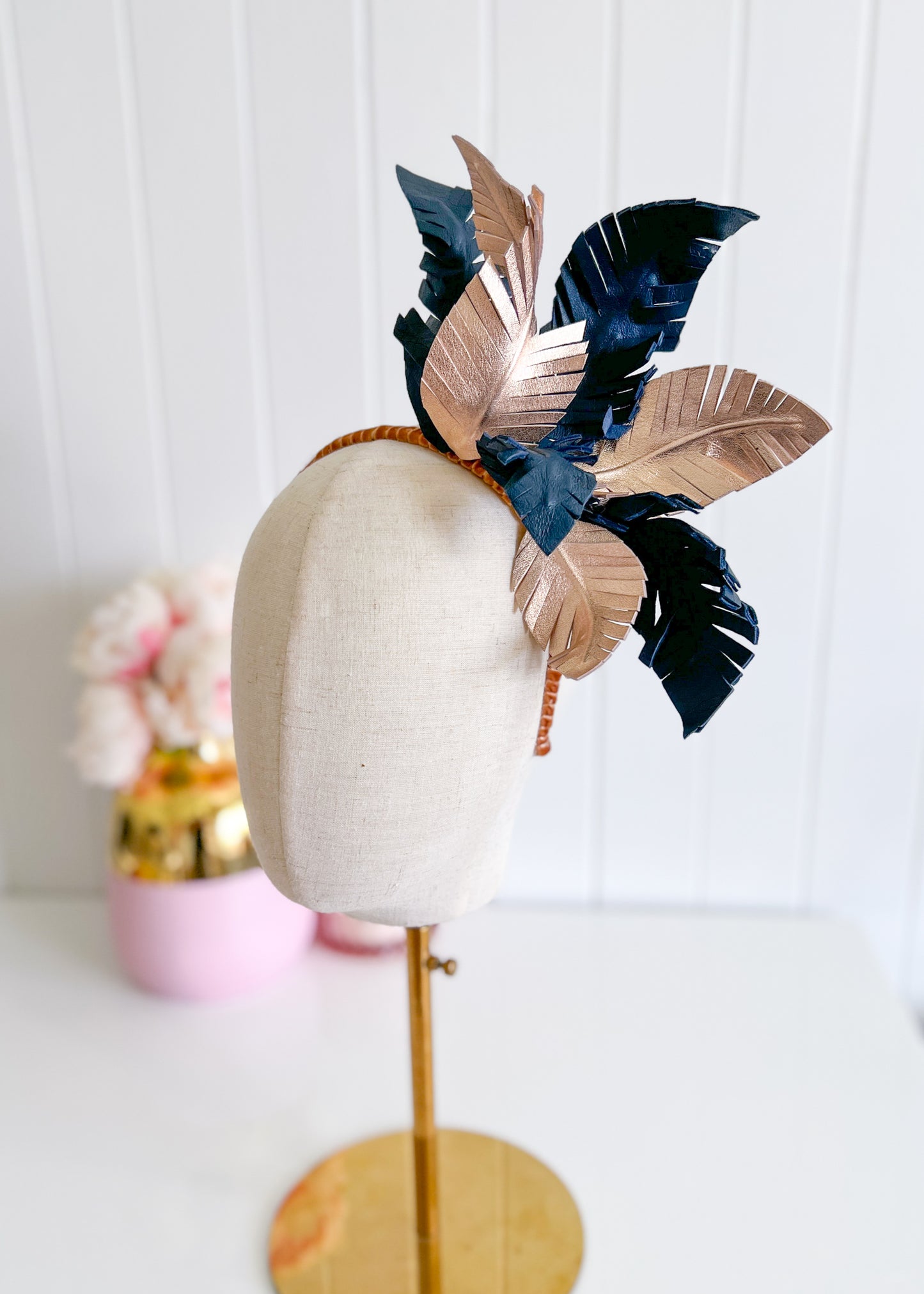 "Gilded" Navy & Rose Gold