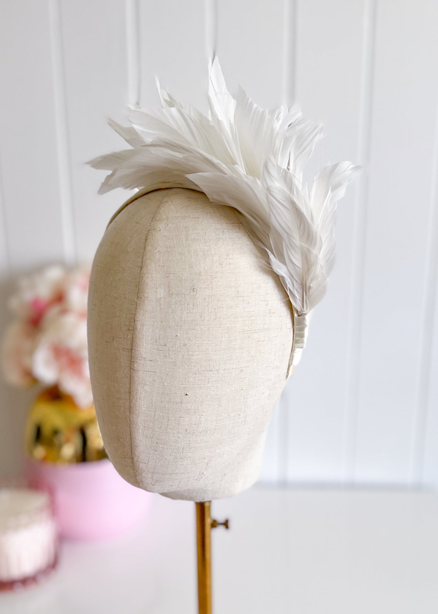 "Cherie" Feather Headband - Choose Colour