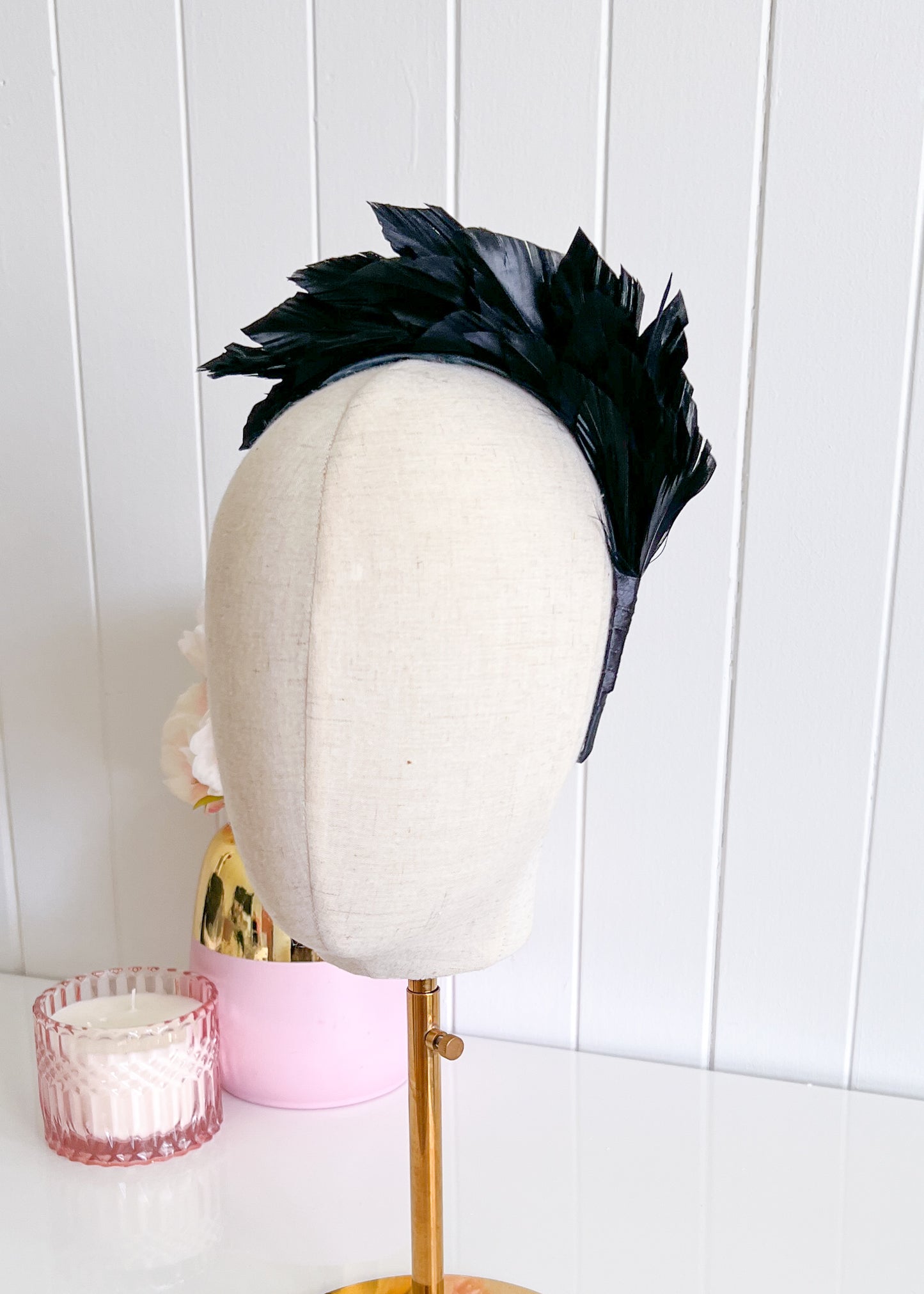 "Cherie" Feather Headband - Choose Colour