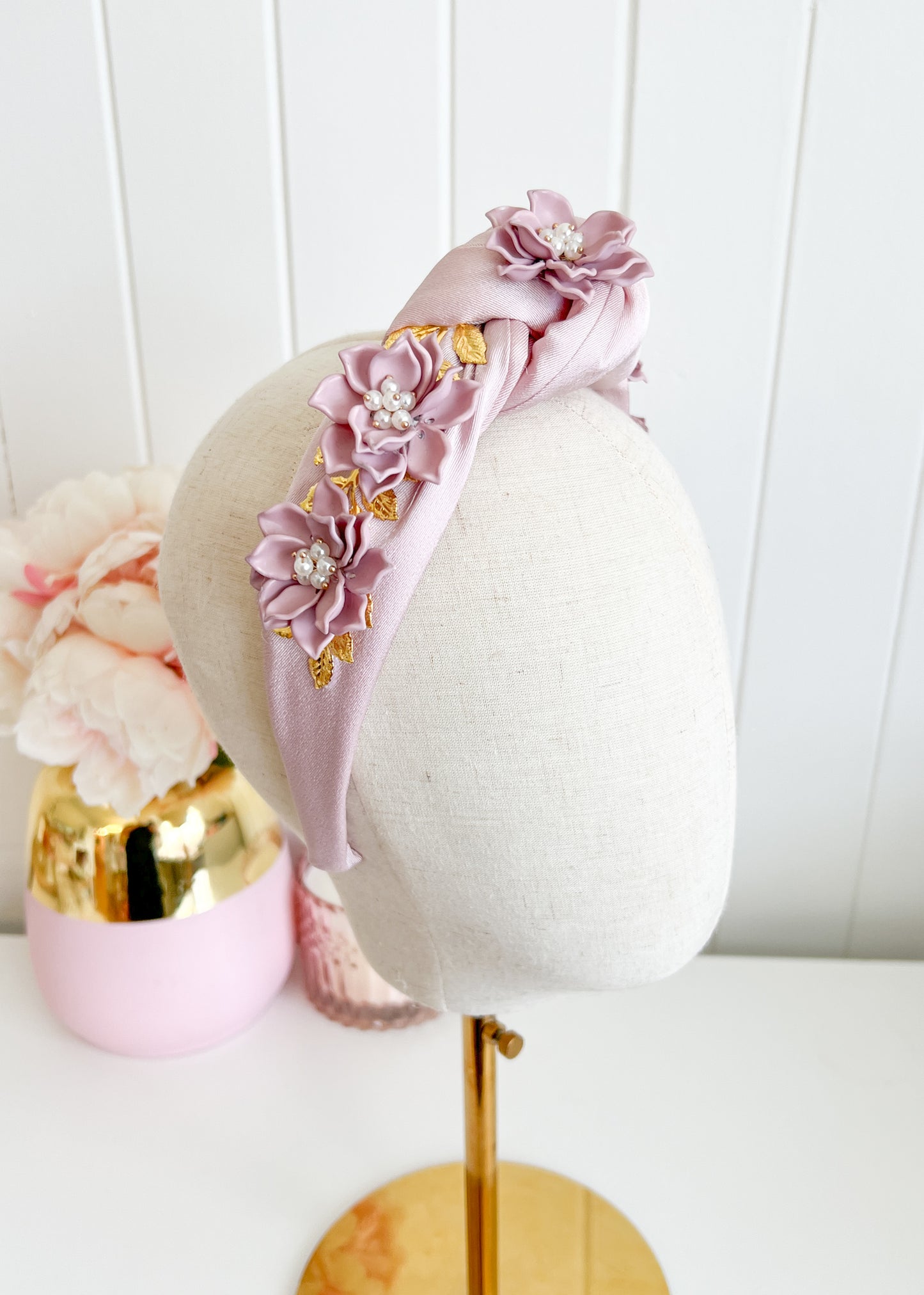 "Livia" - Blush Turban Headband