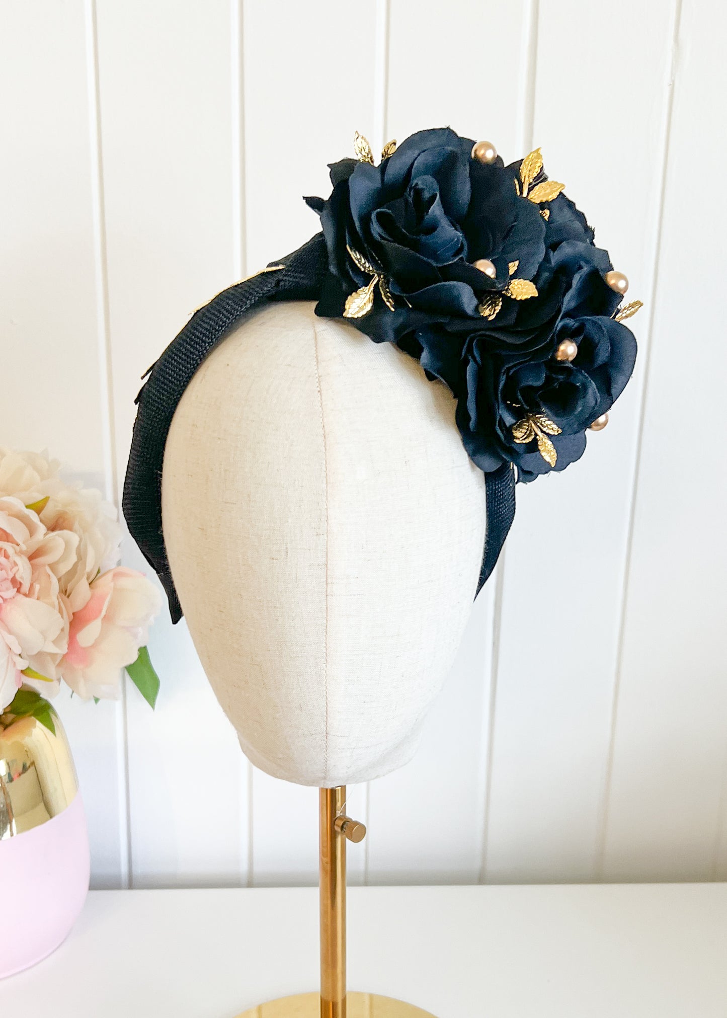 "Carmen" Black Floral Headband