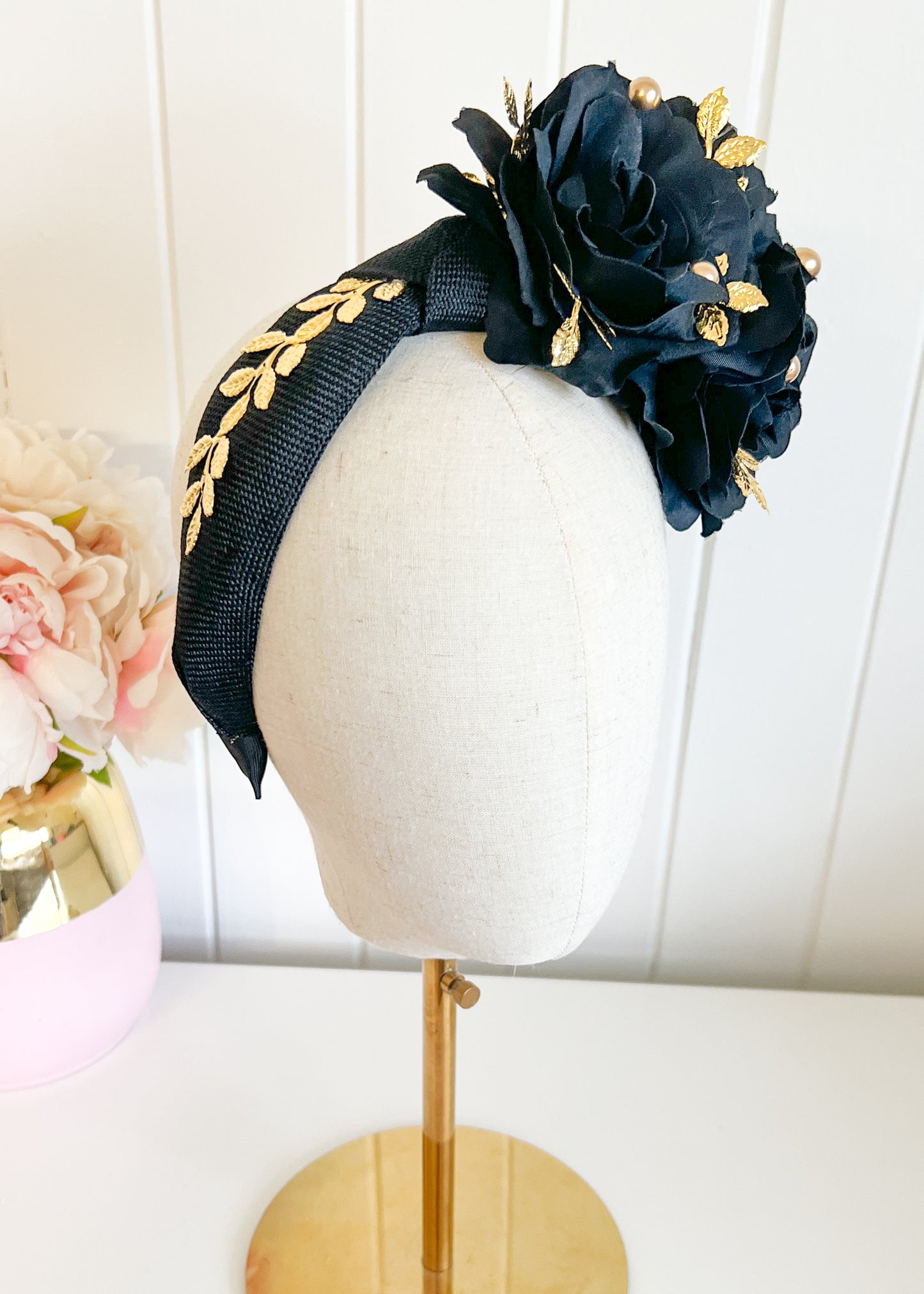 "Carmen" Black Floral Headband