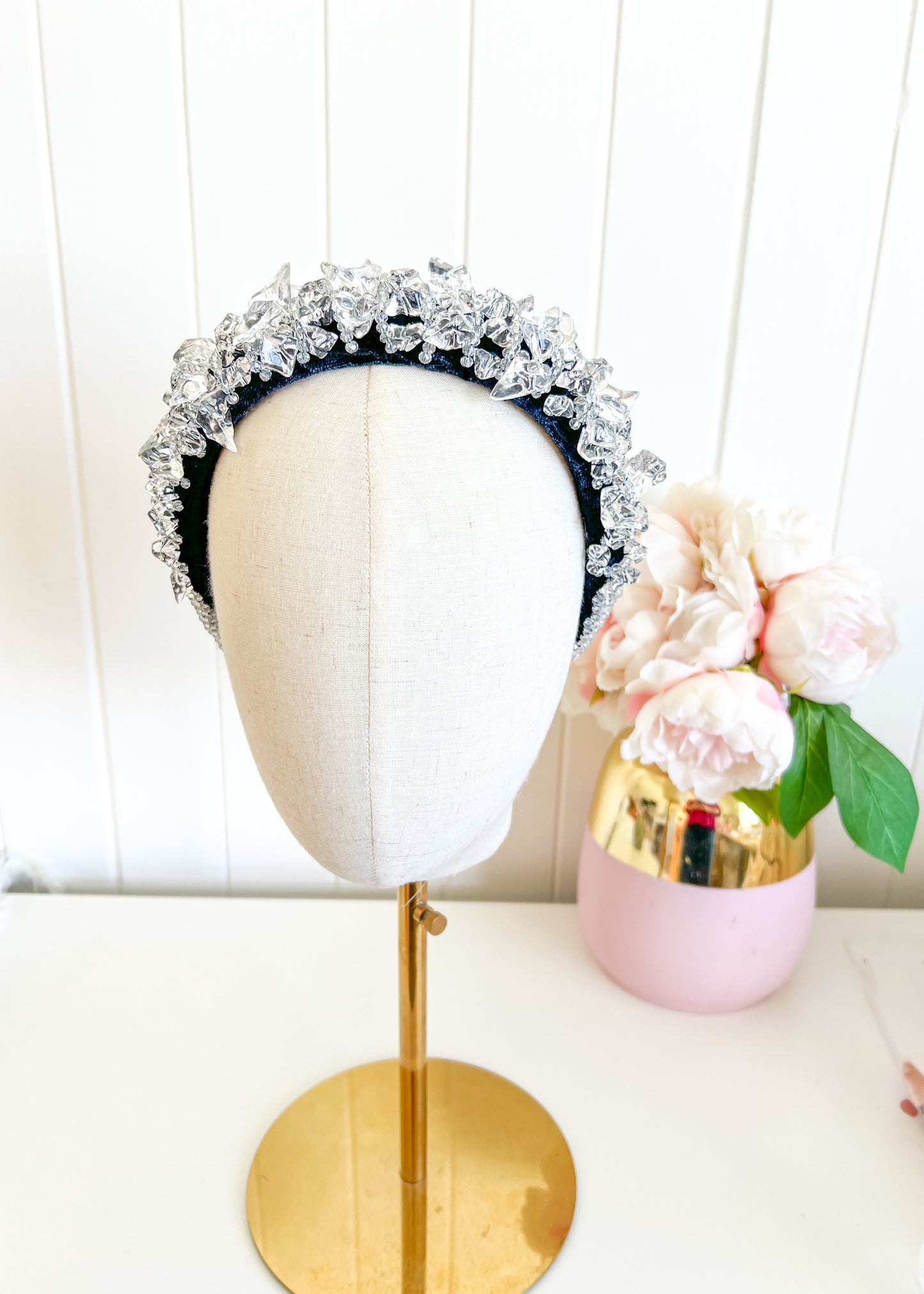 "Lumi" Jewelled Headband - Black & Clear
