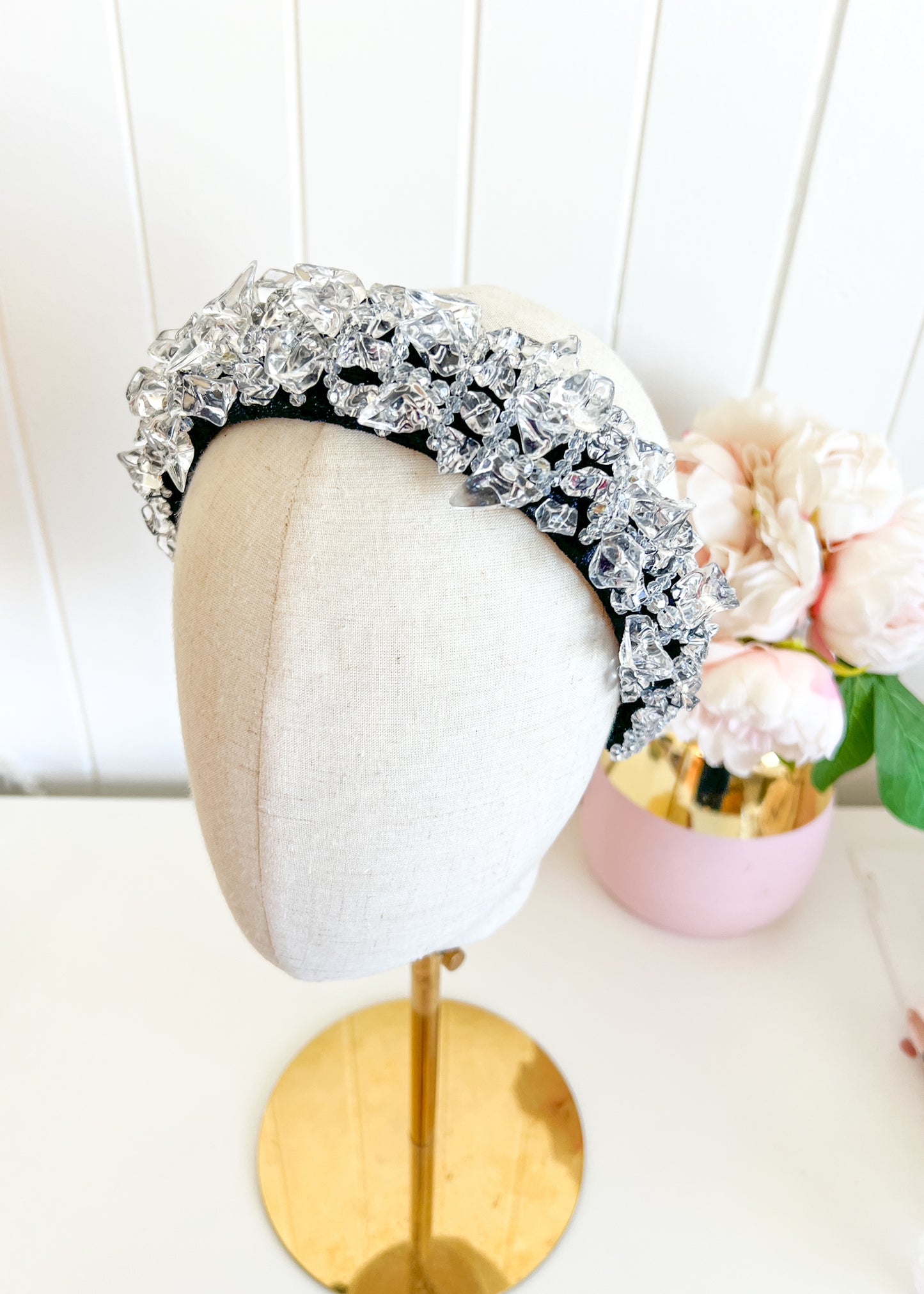 "Lumi" Jewelled Headband - Black & Clear