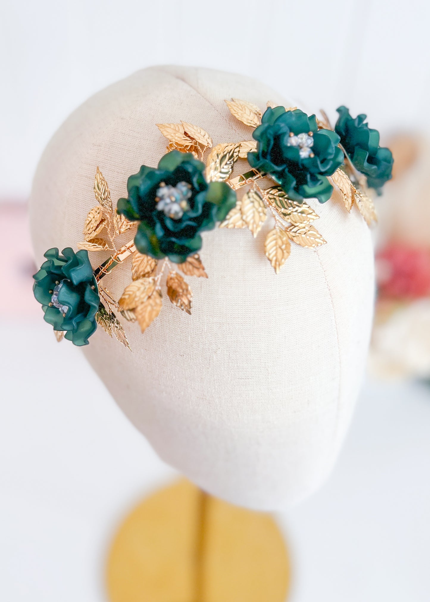 "Isla" Jewelled Crown - Green