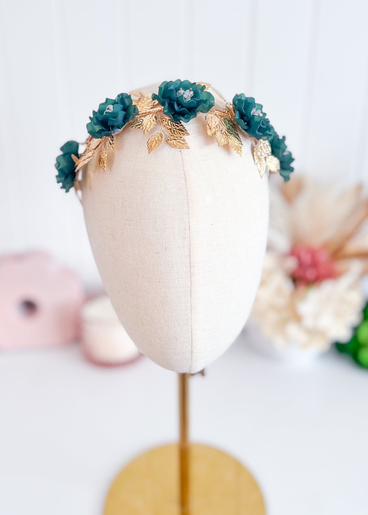 "Isla" Jewelled Crown - Green