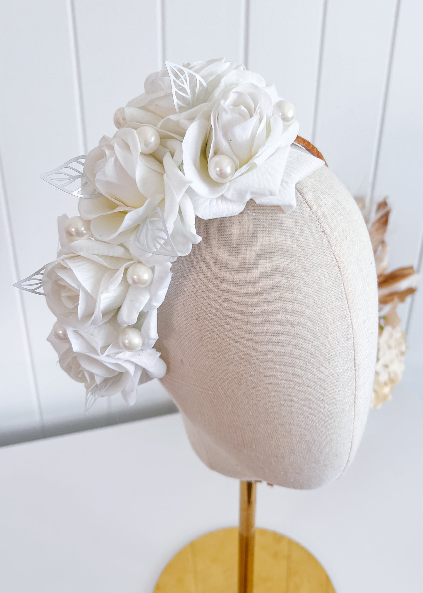 "Carla" White Headpiece