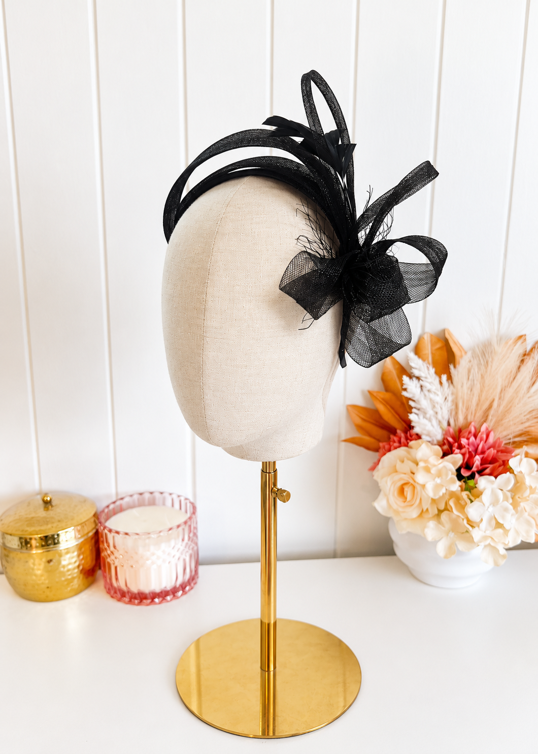 "Jemma" - Black Crinoline Fascinators