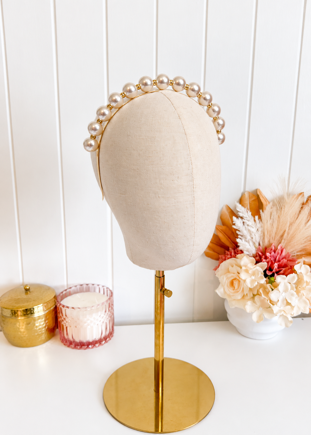 "Tara" Pearl & Diamante Headband