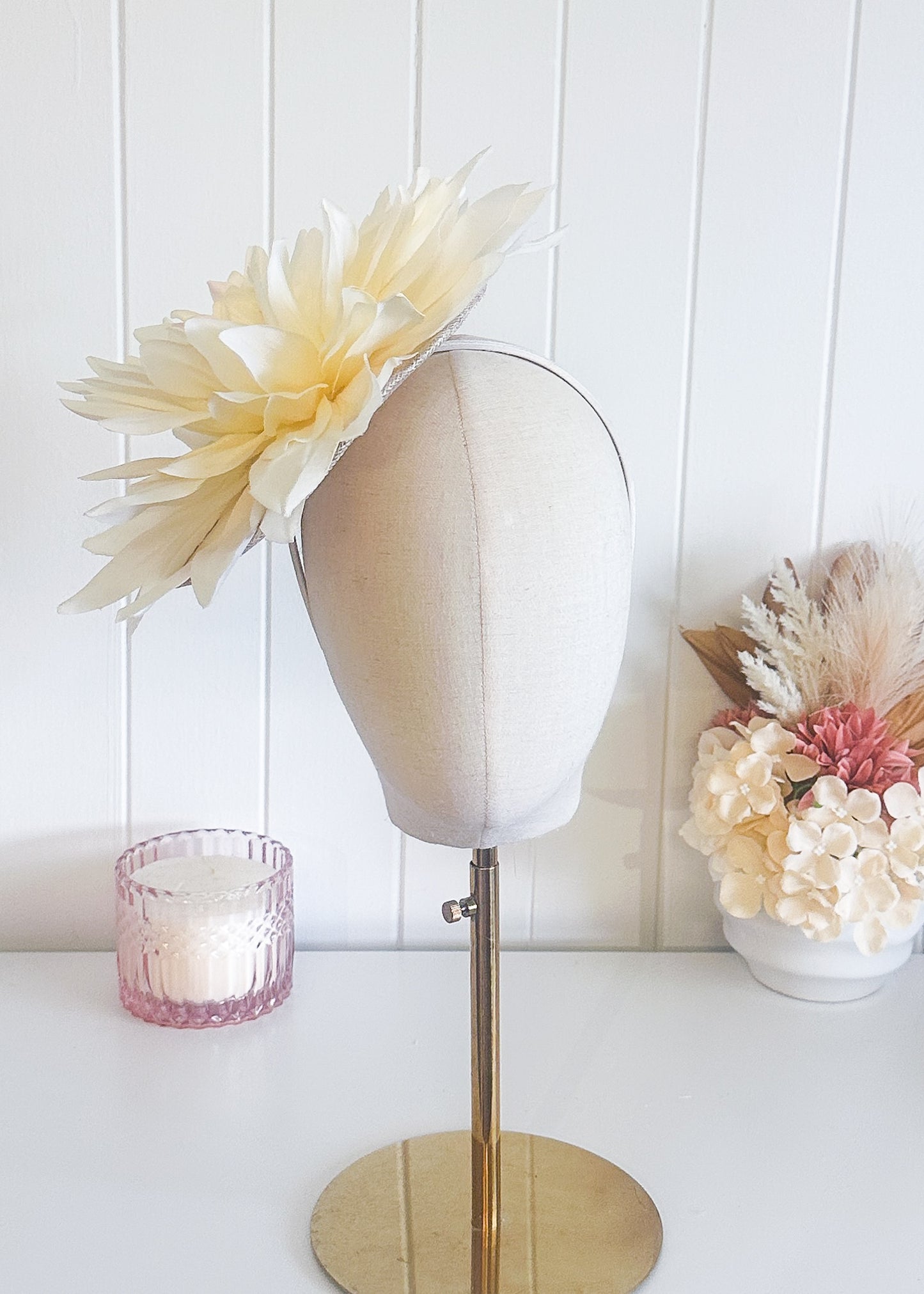 "Judee" Ivory Fascinator
