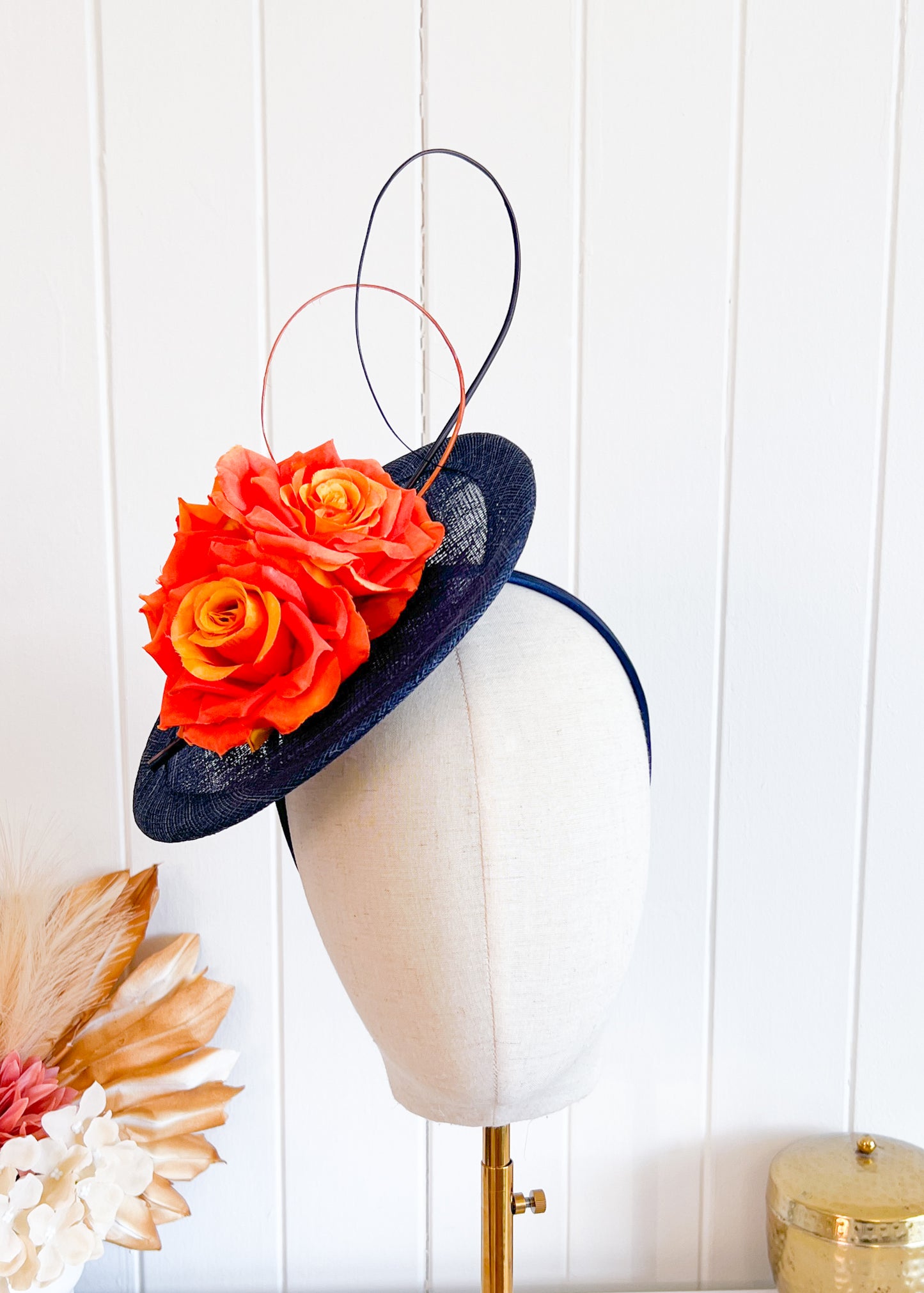 "Melody" Navy & Orange