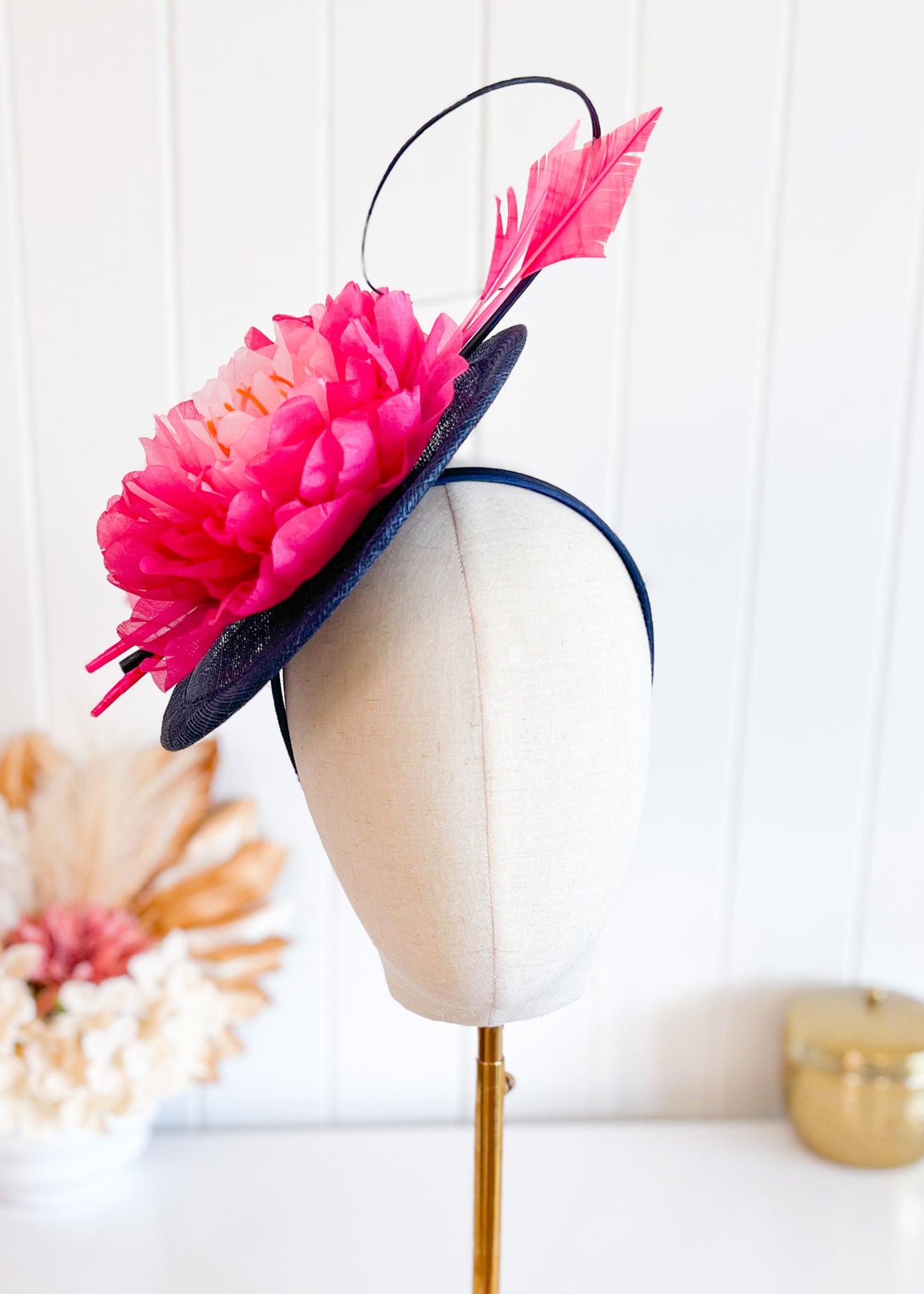 "Melody" Navy & Pink