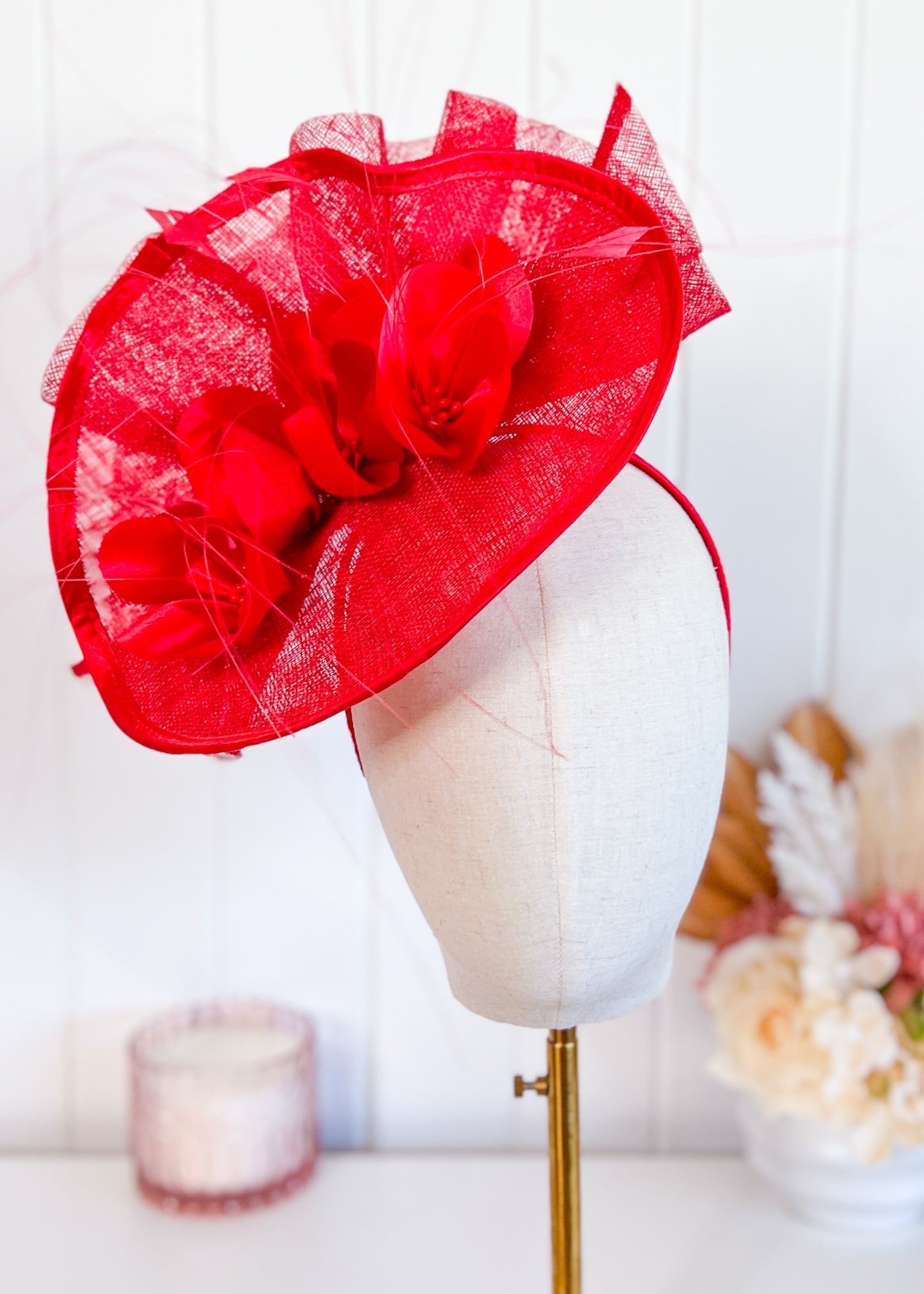 "Lipsy" Red Fascinator