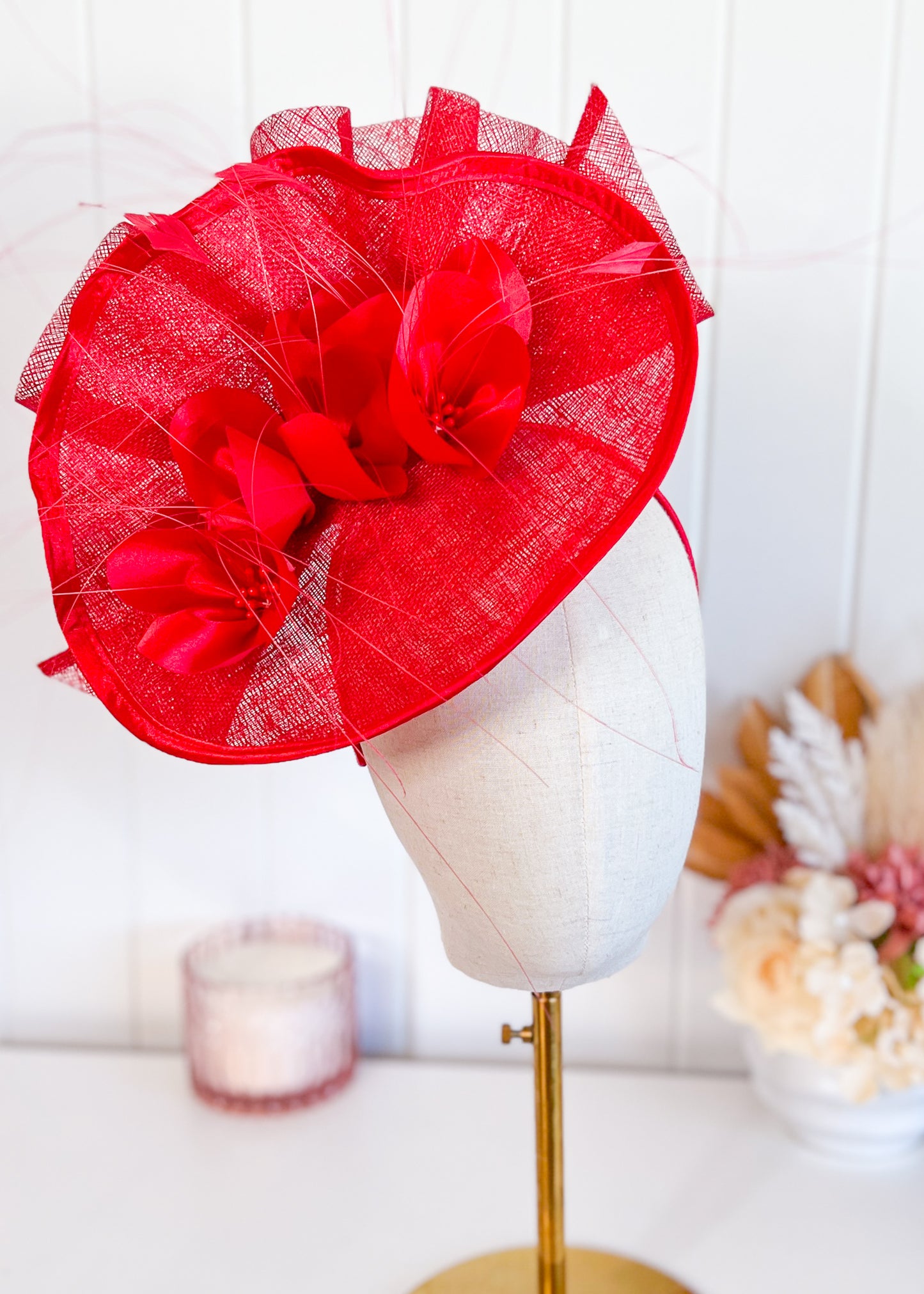 "Lipsy" Red Fascinator