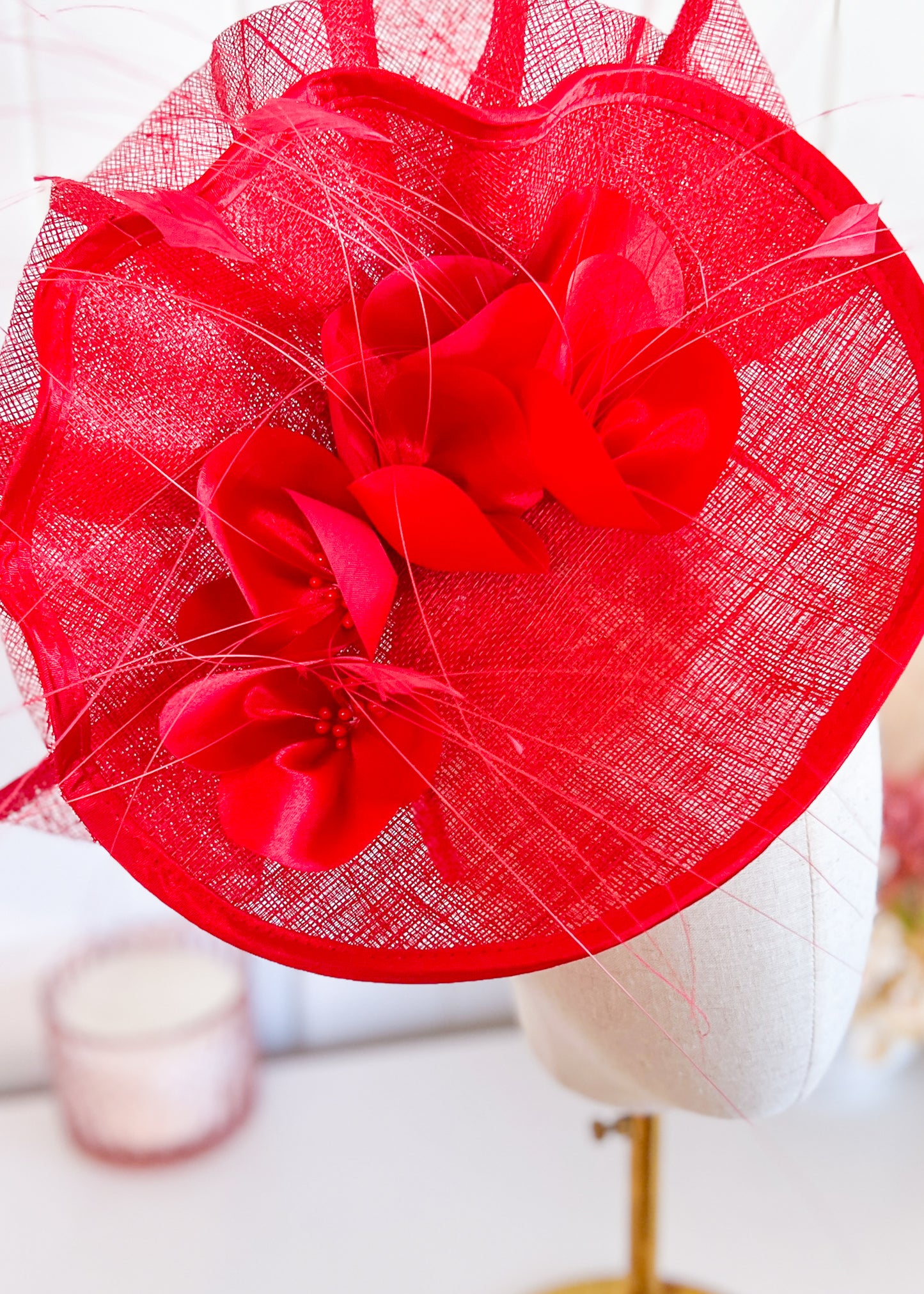 "Lipsy" Red Fascinator