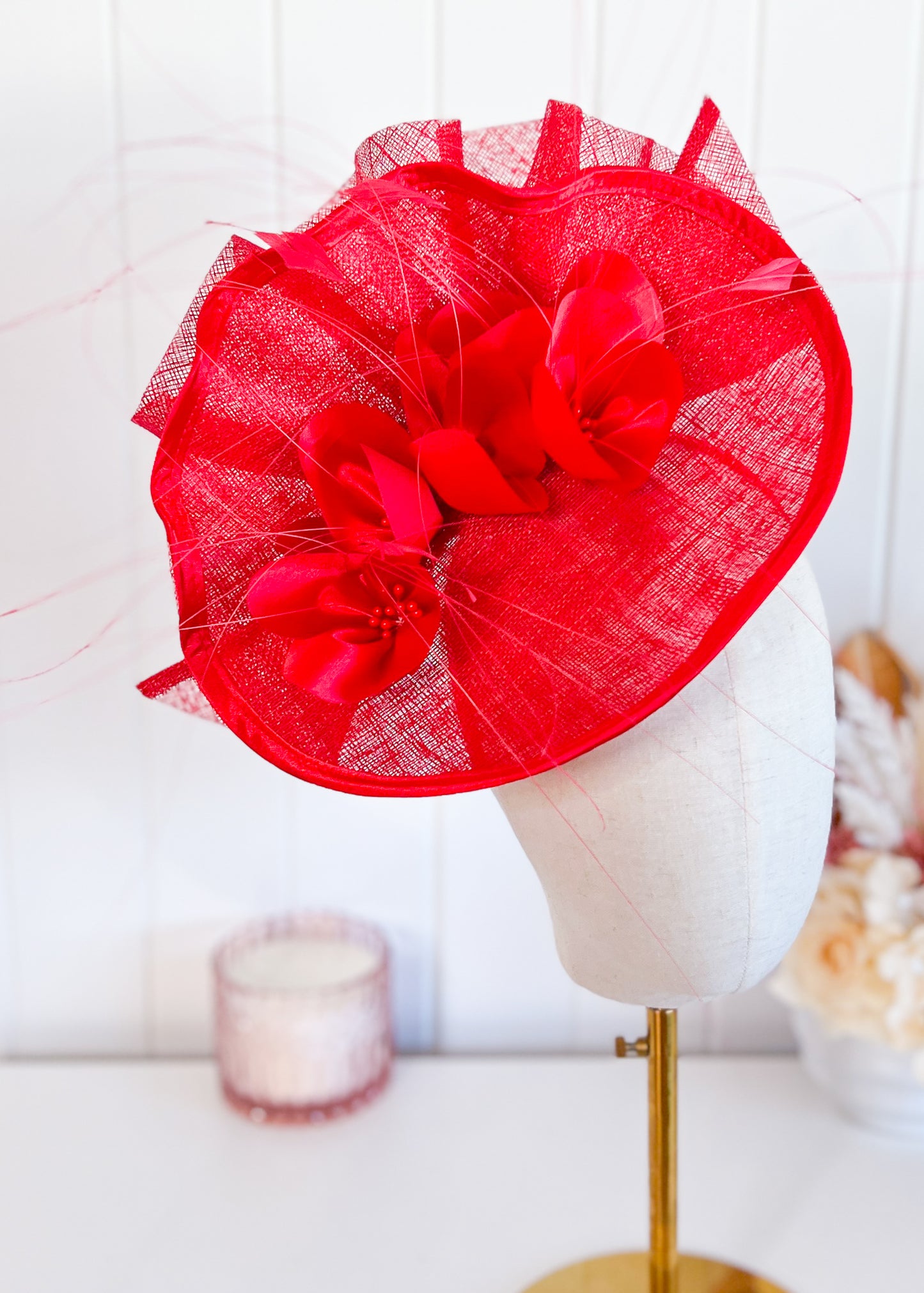 "Lipsy" Red Fascinator