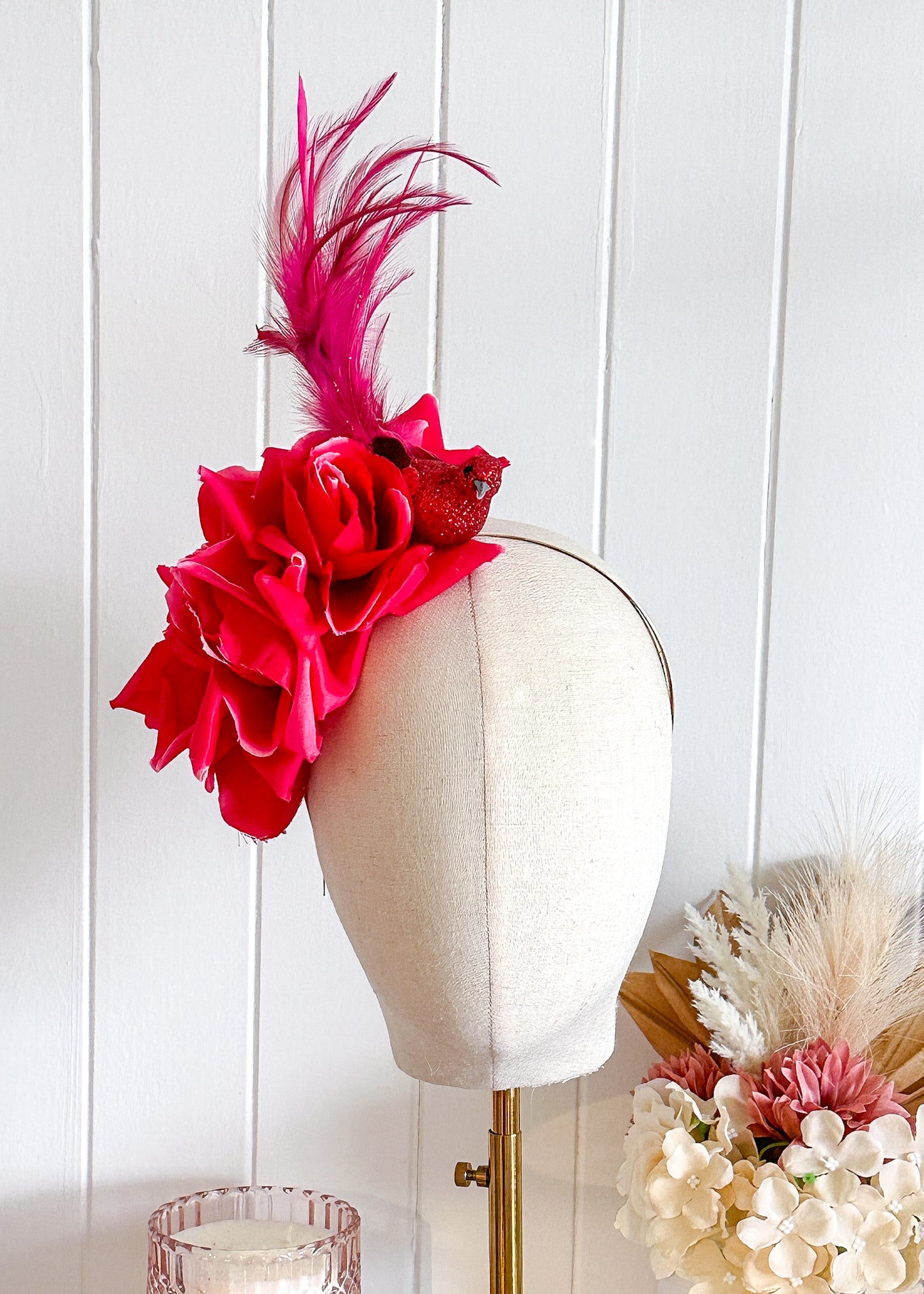 "Nadia" - Raspberry Pink Fascinator