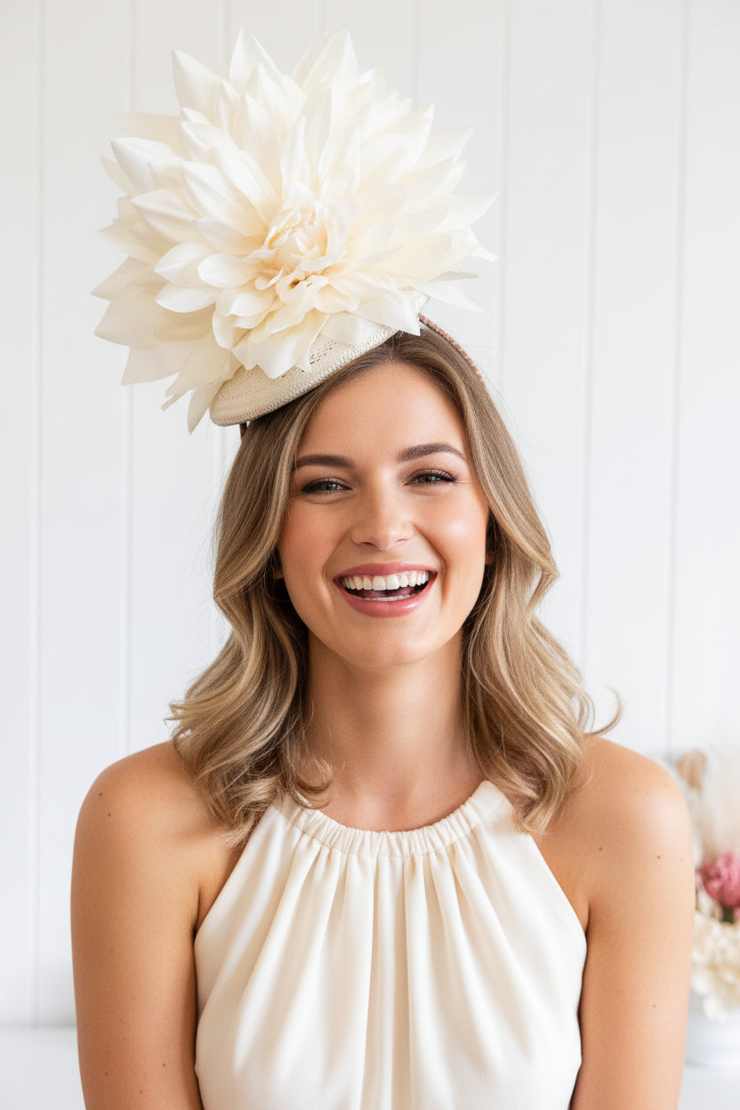 "Crissy" Ivory Fascinator