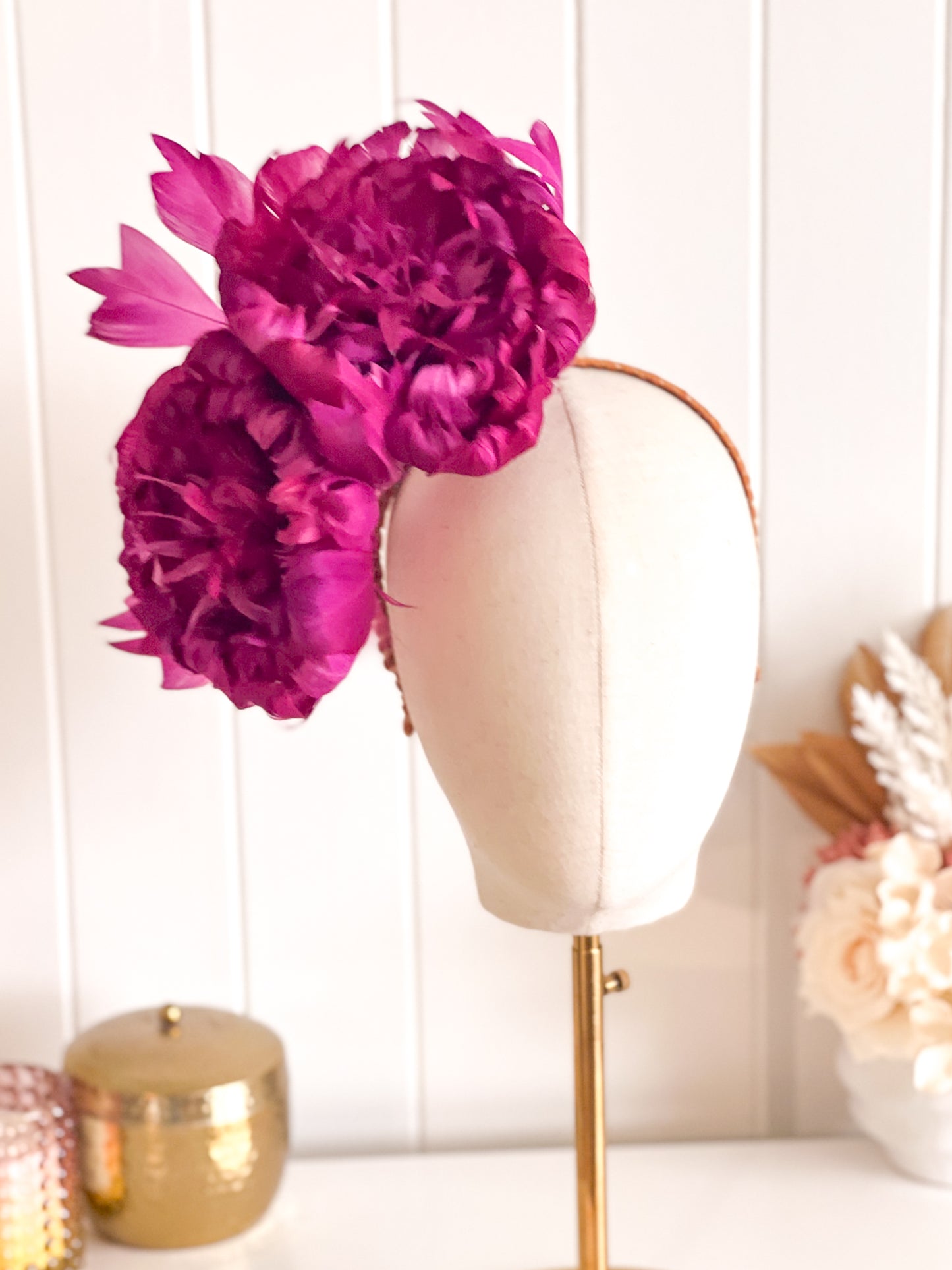 "Nerida" Magenta Fascinator