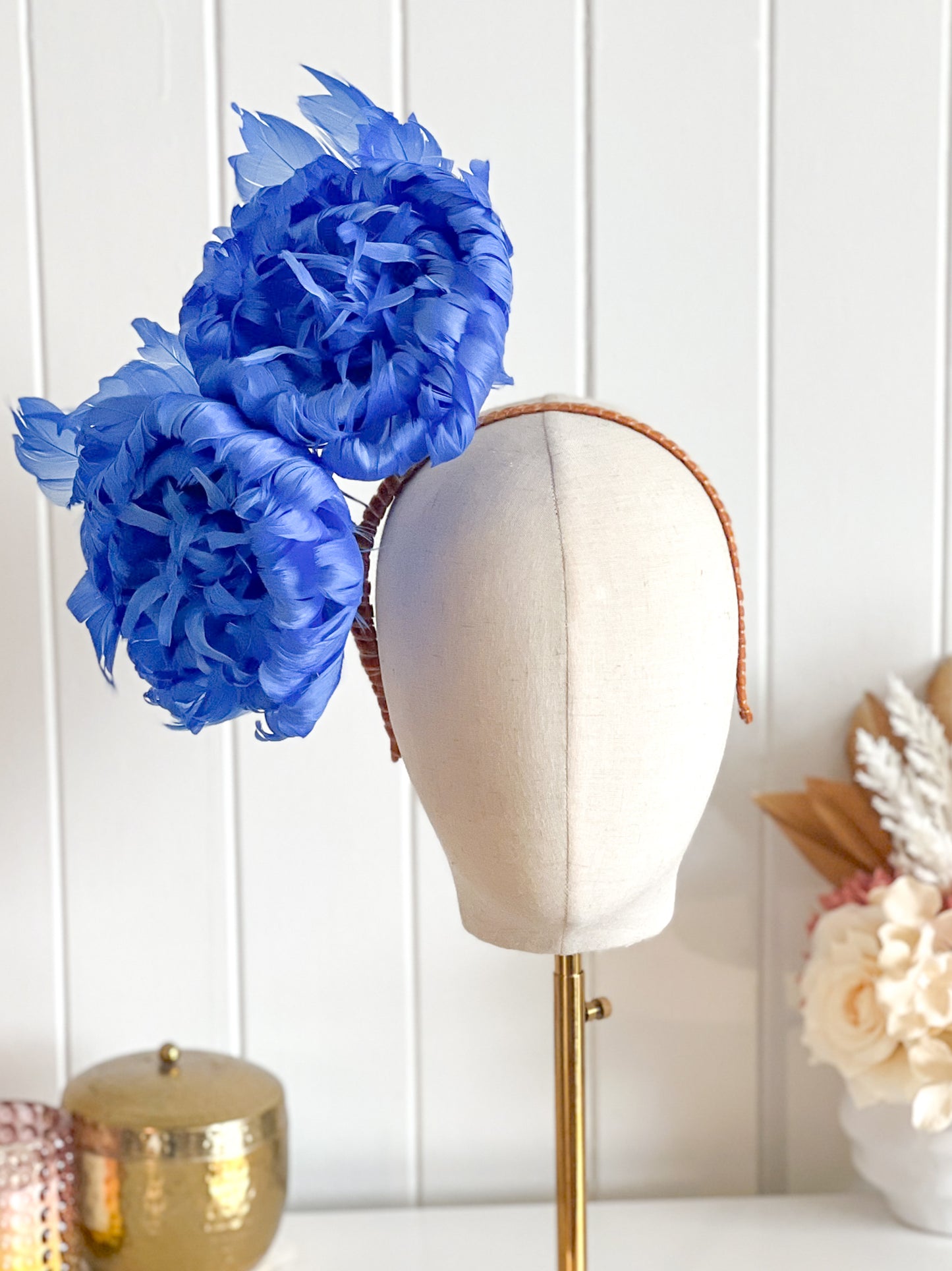 "Nerida" Blue Fascinator