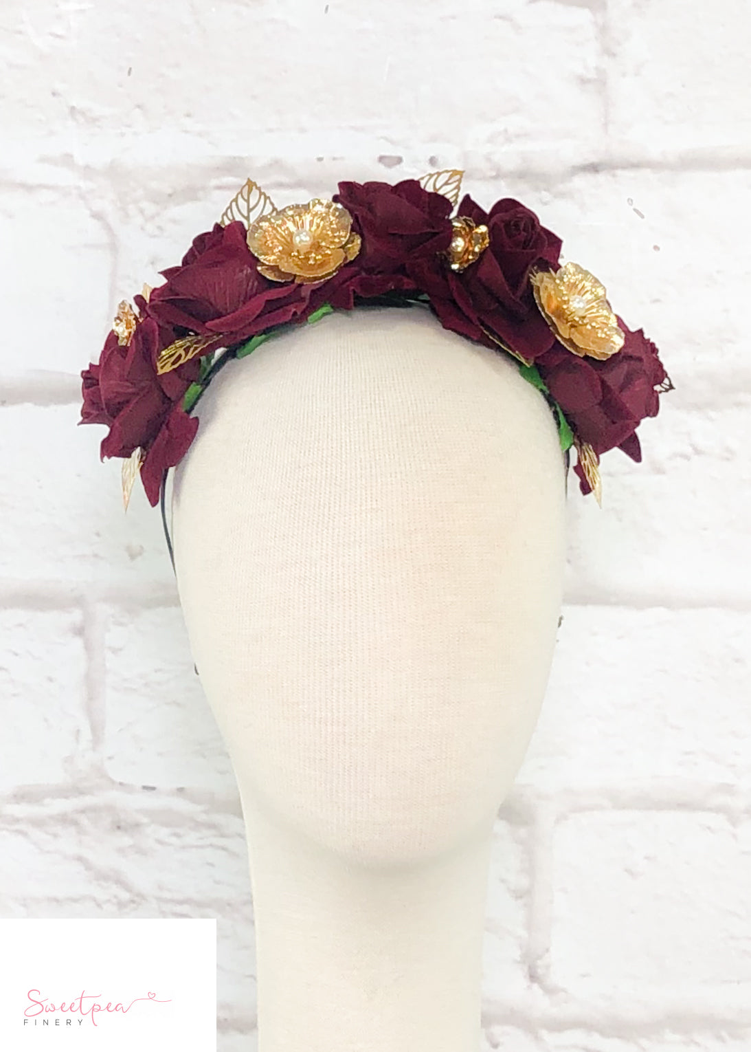 "Chiara" Crown - Burgandy