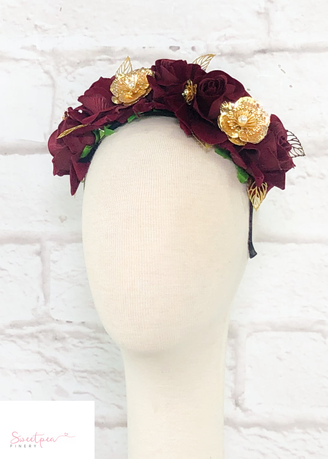 "Chiara" Crown - Burgandy