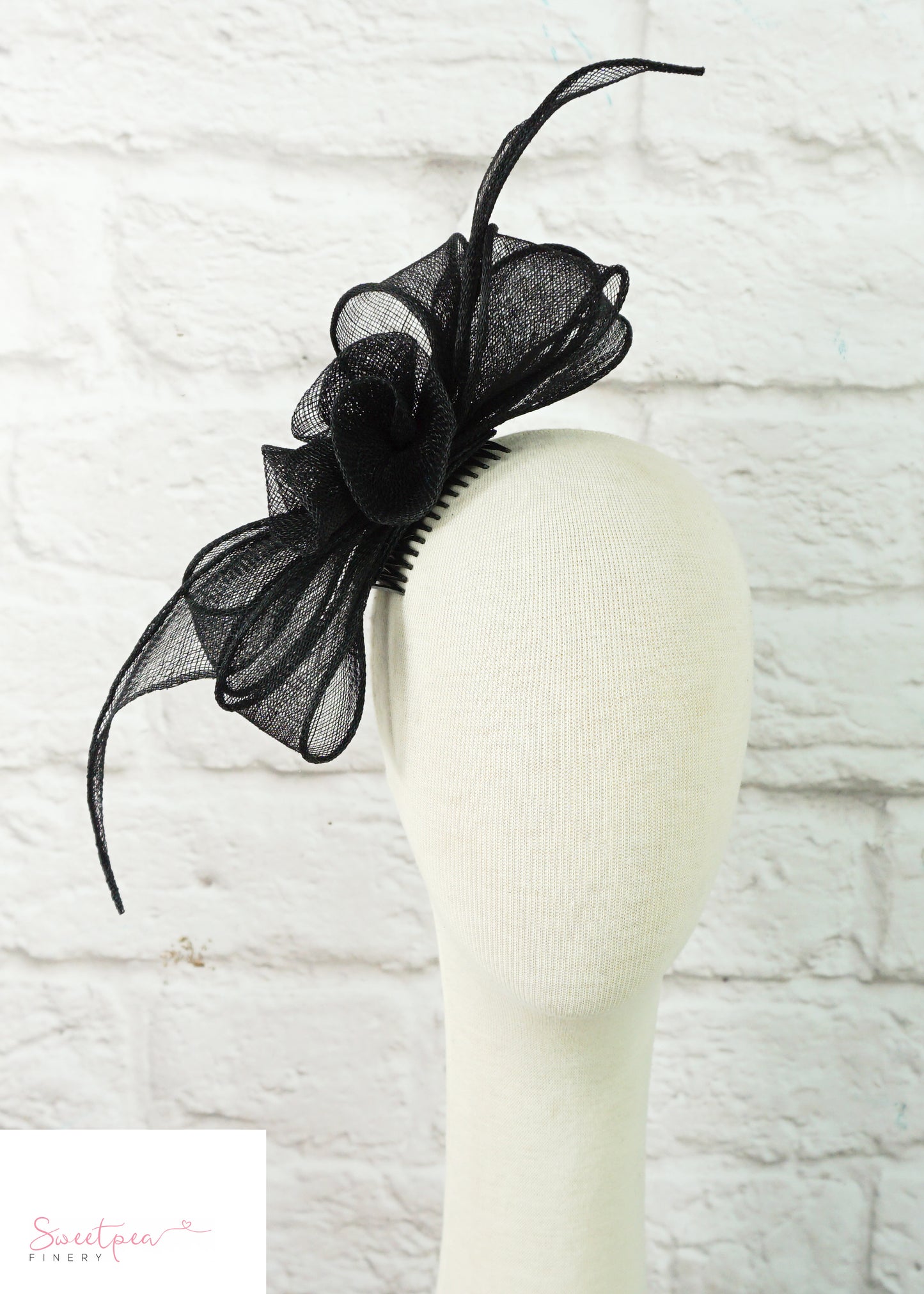 "Aurora" Black Fascinator
