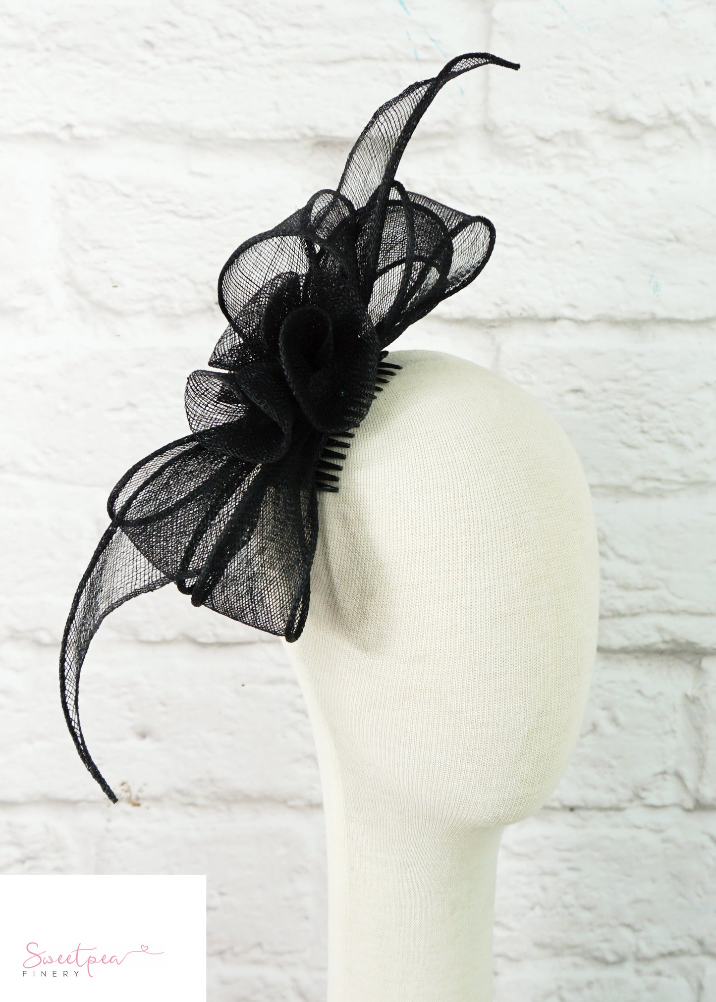 "Aurora" Black Fascinator