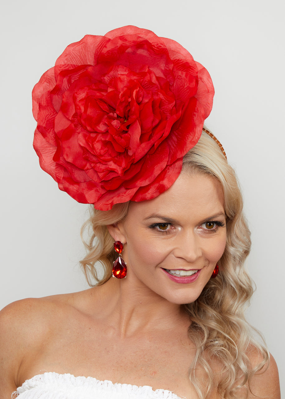 "Priscilla" Magenta Fascinator