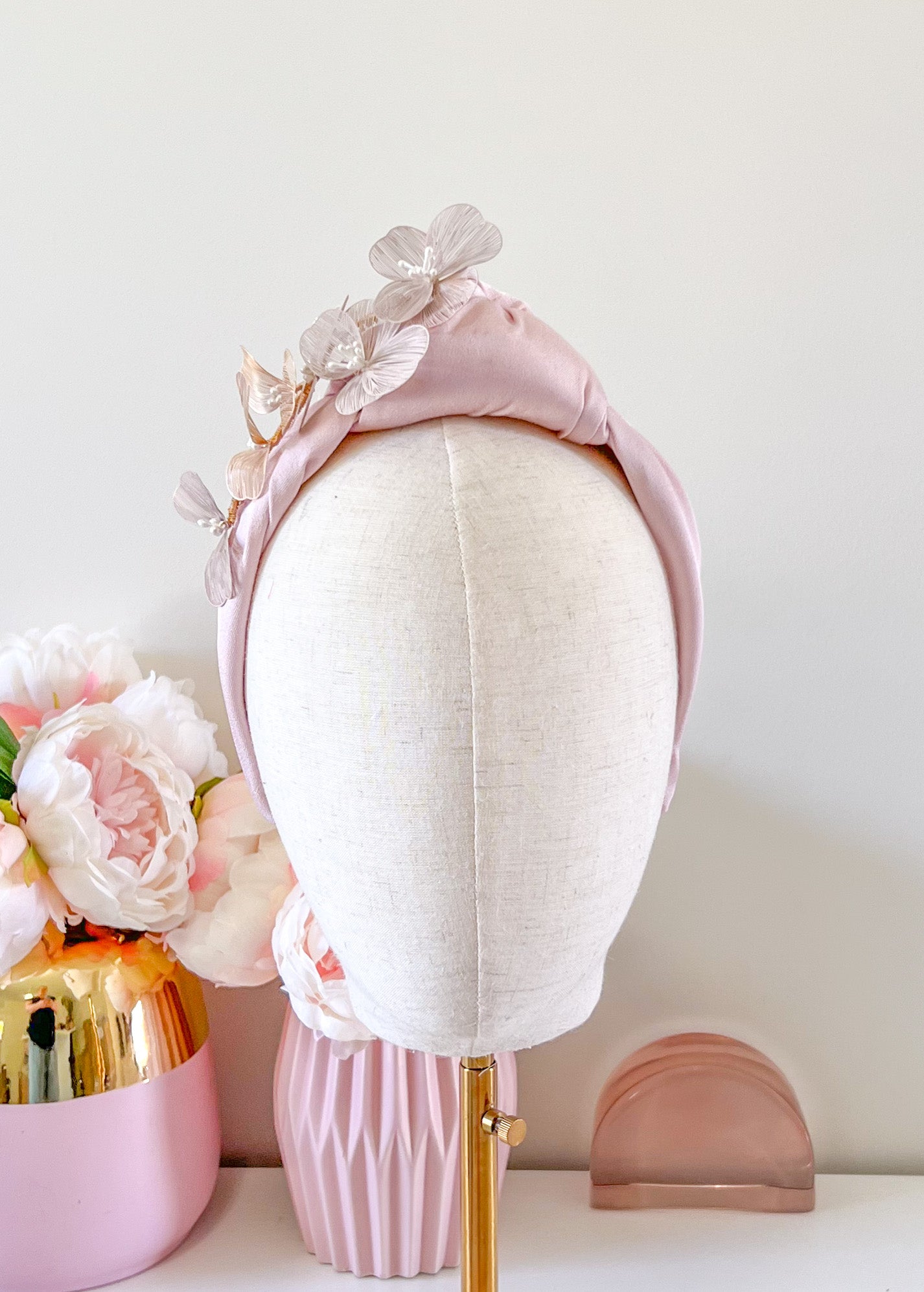 "Amelia" Blush Floral Headband