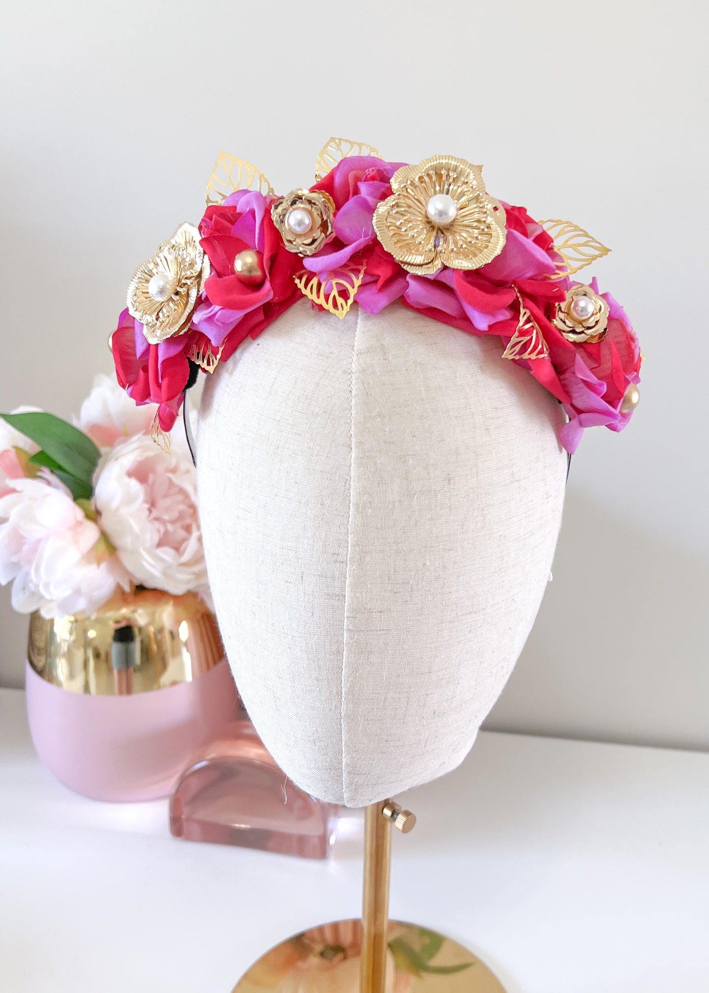 "Chiara" Crown - Fuscia Pink