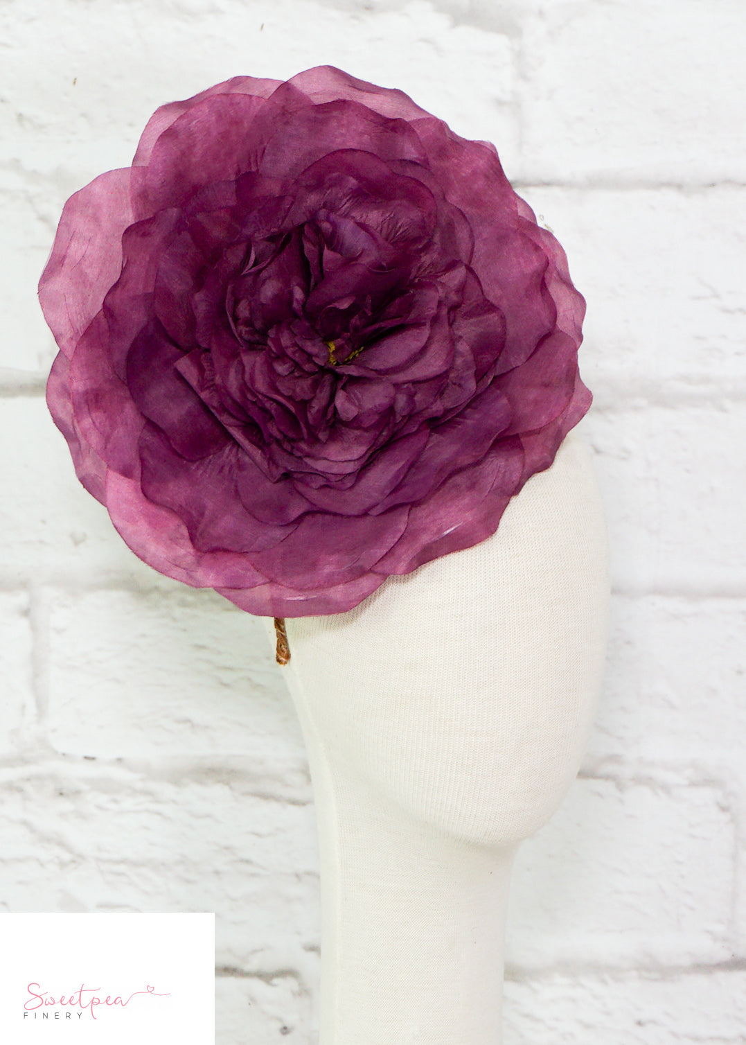 "Priscilla" Magenta Fascinator