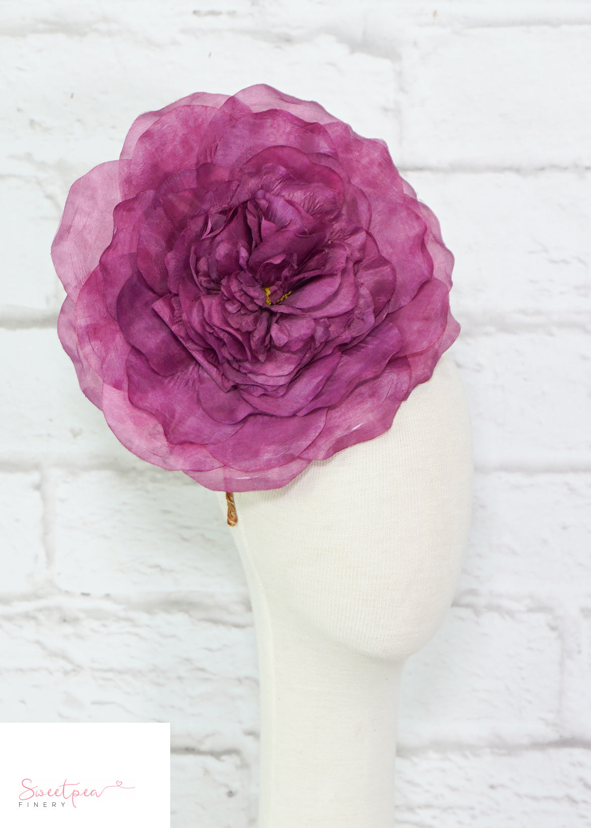 "Priscilla" Magenta Fascinator