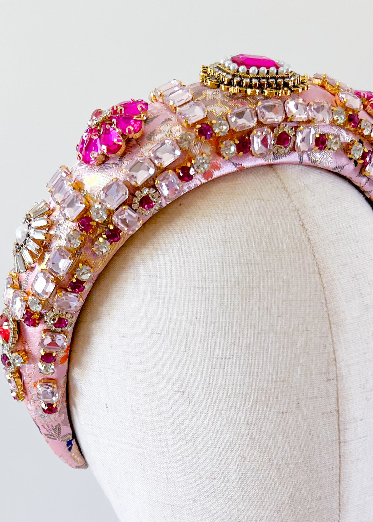 "Regal" Pink - Jewelled Headband