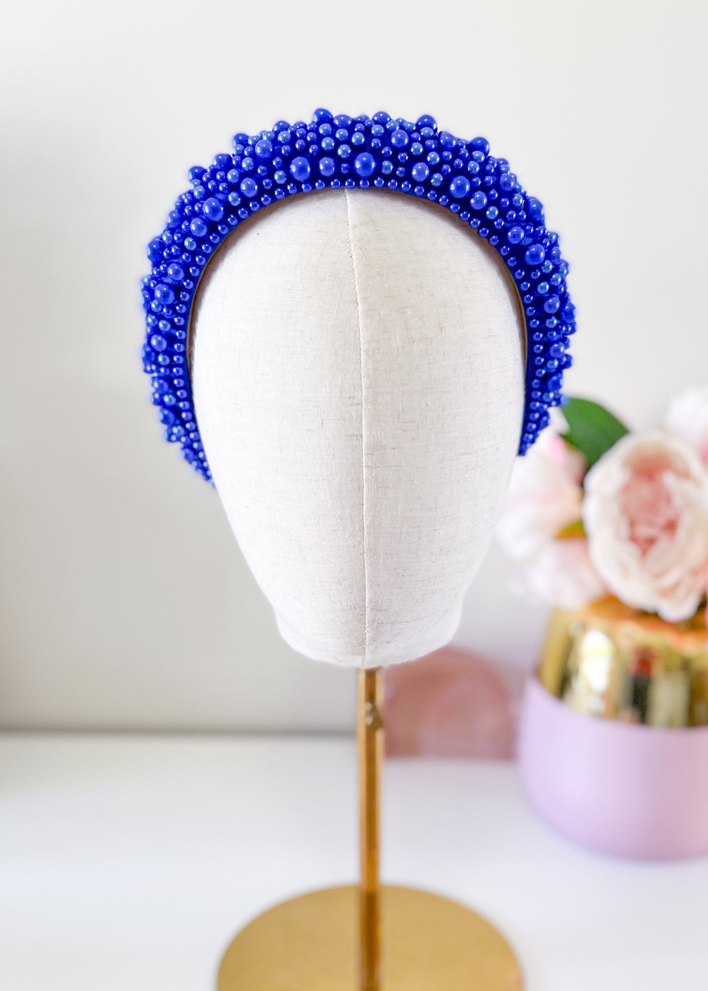 "Kirraly" Blue Beaded Headband